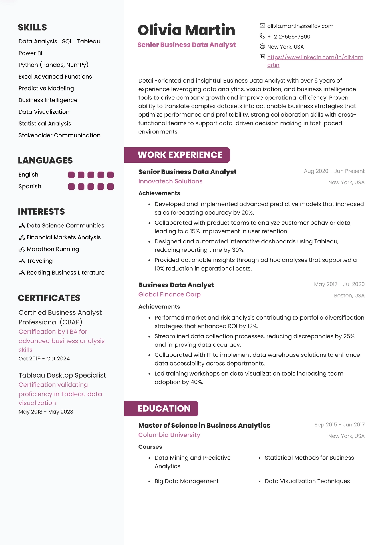 Business Data Analyst