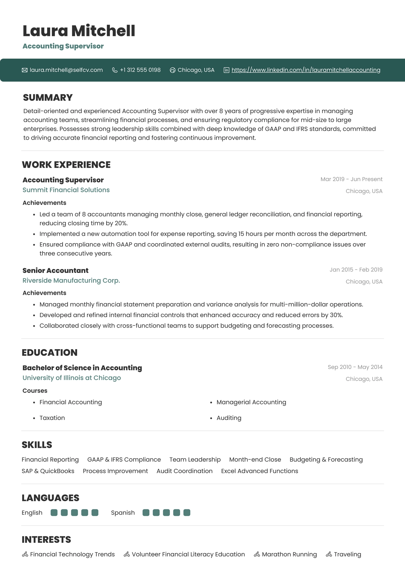 Accounting Supervisor