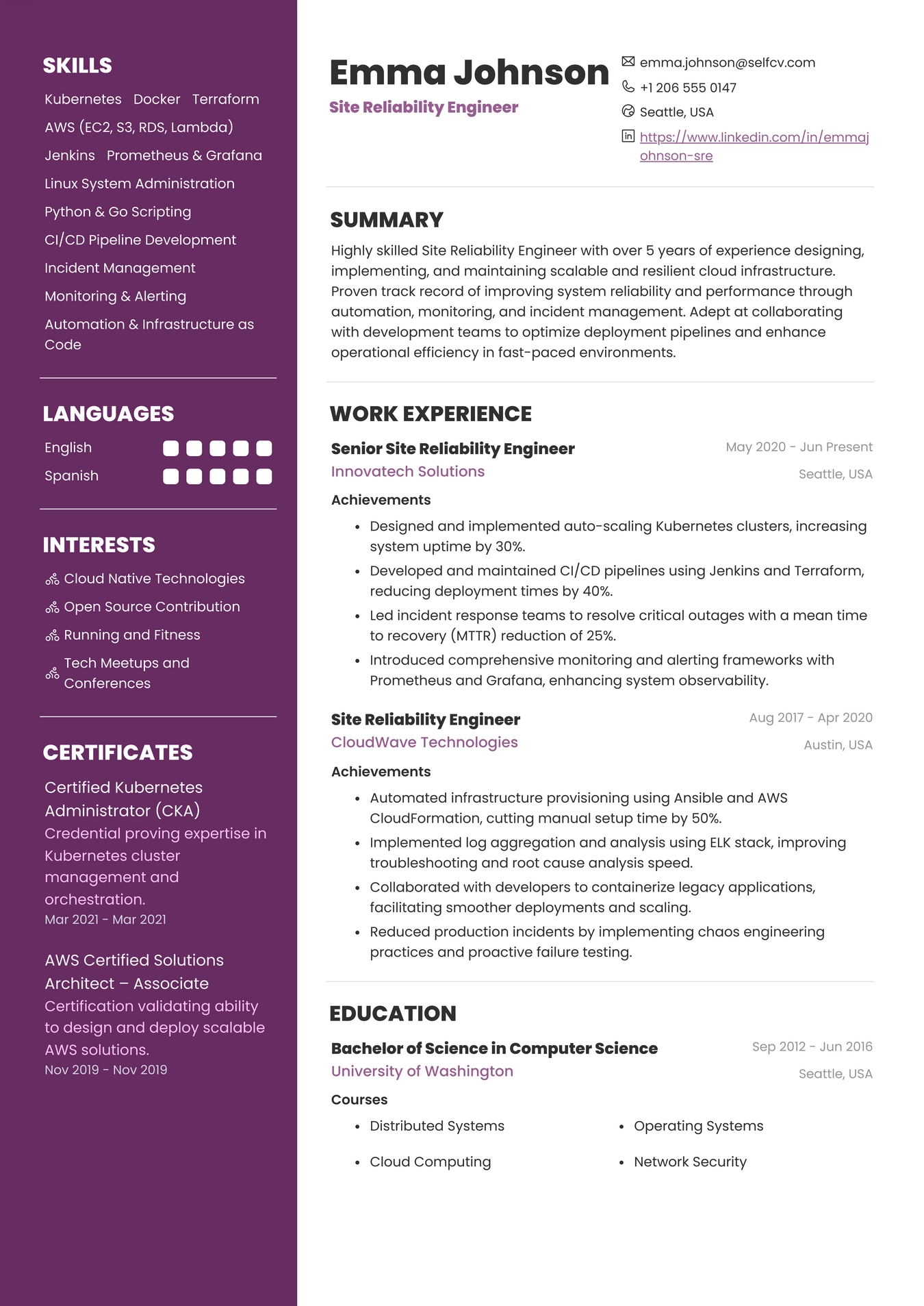 Site Reliability Engineer