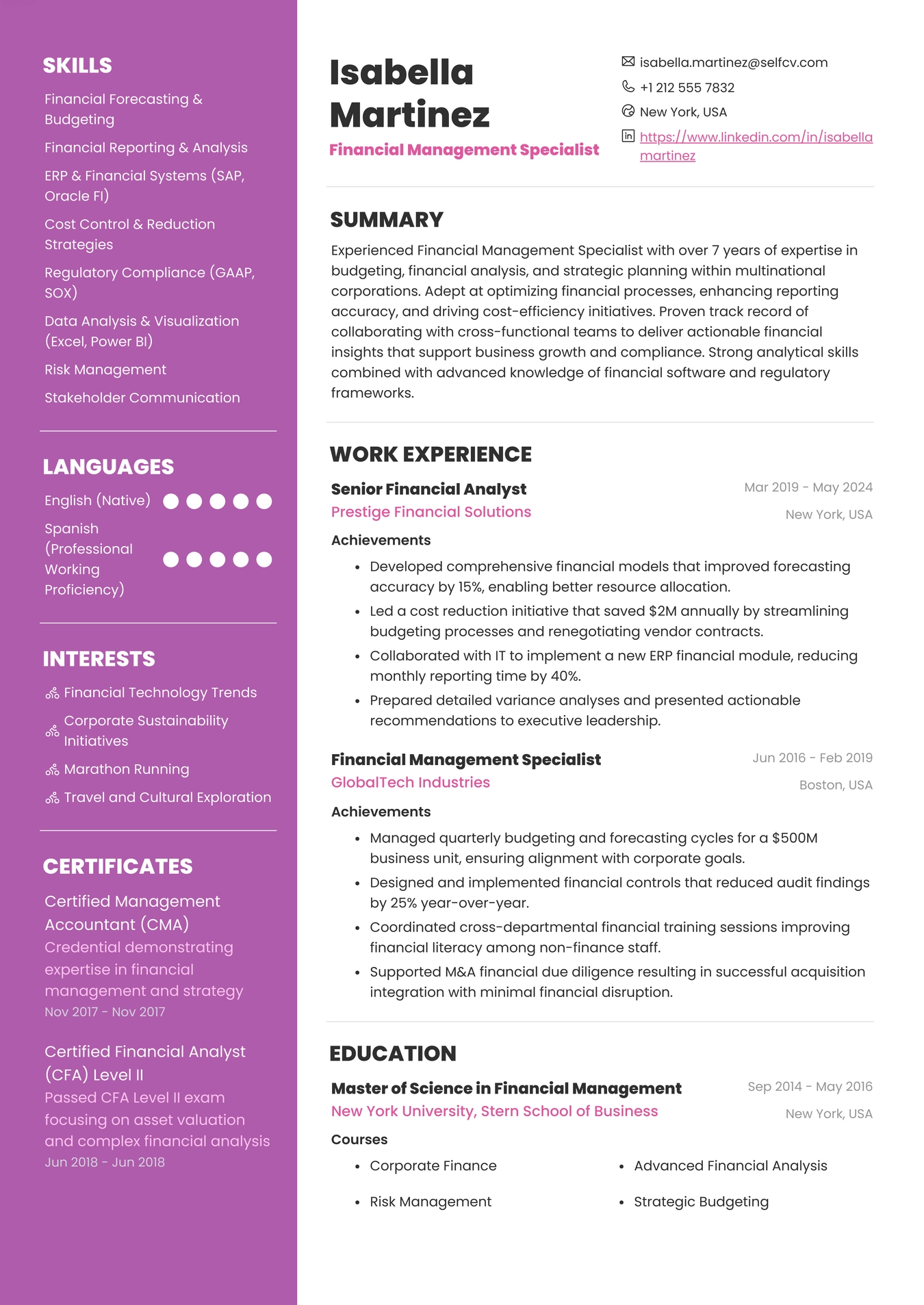 Financial Management Specialist