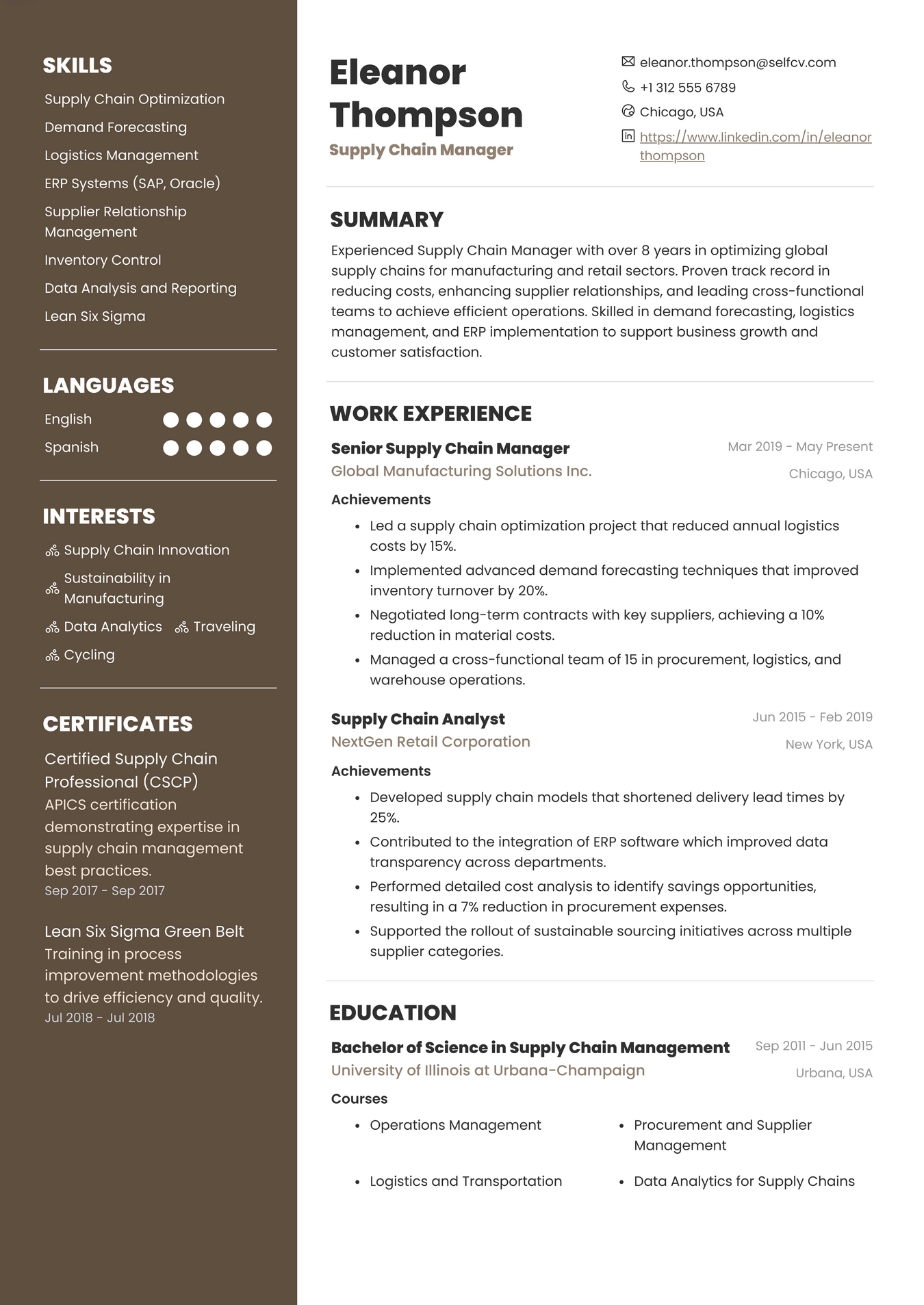 Supply Chain Manager