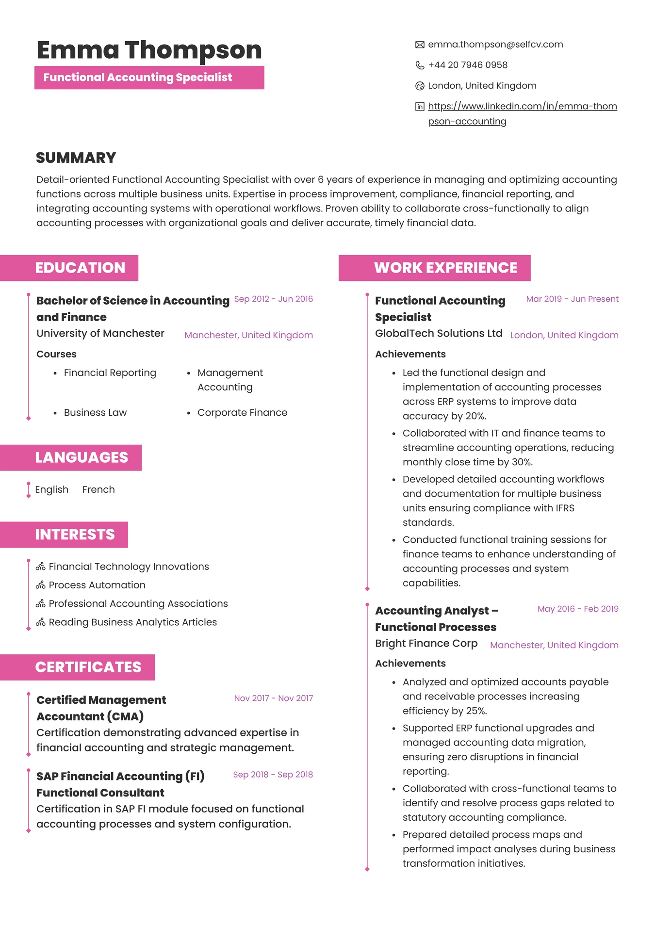 Functional Accounting