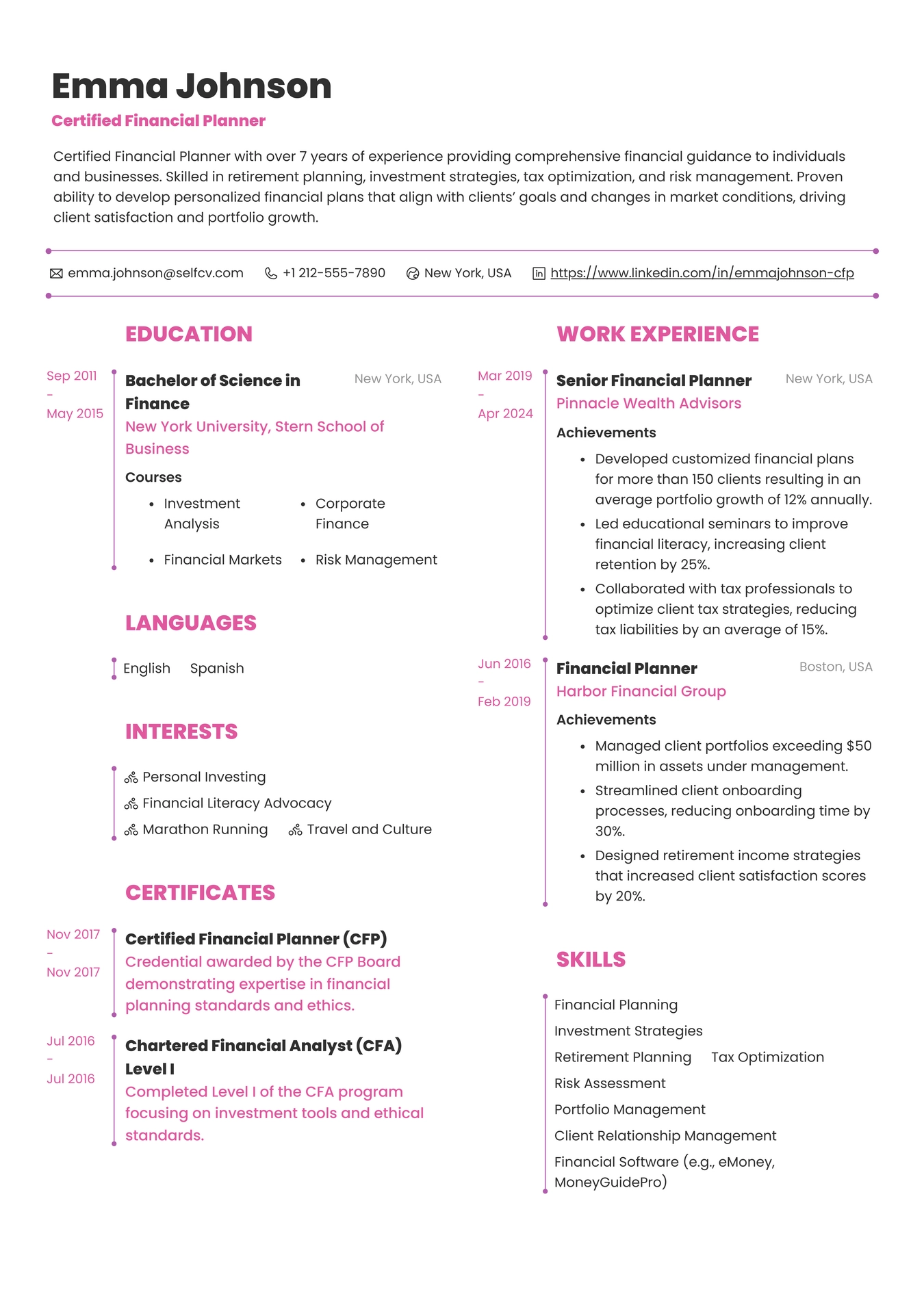 Certified Financial Planner