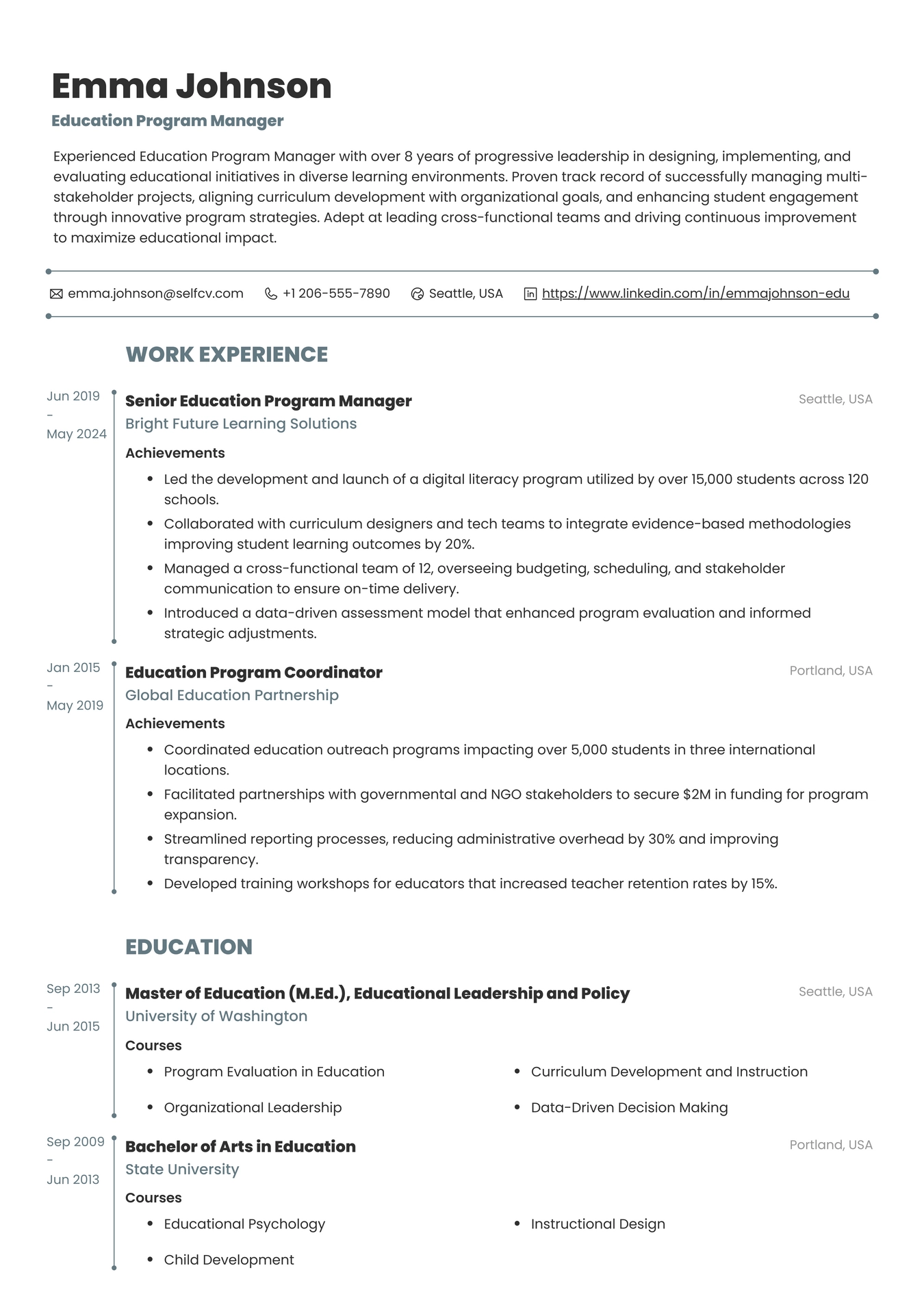 Education Program Manager