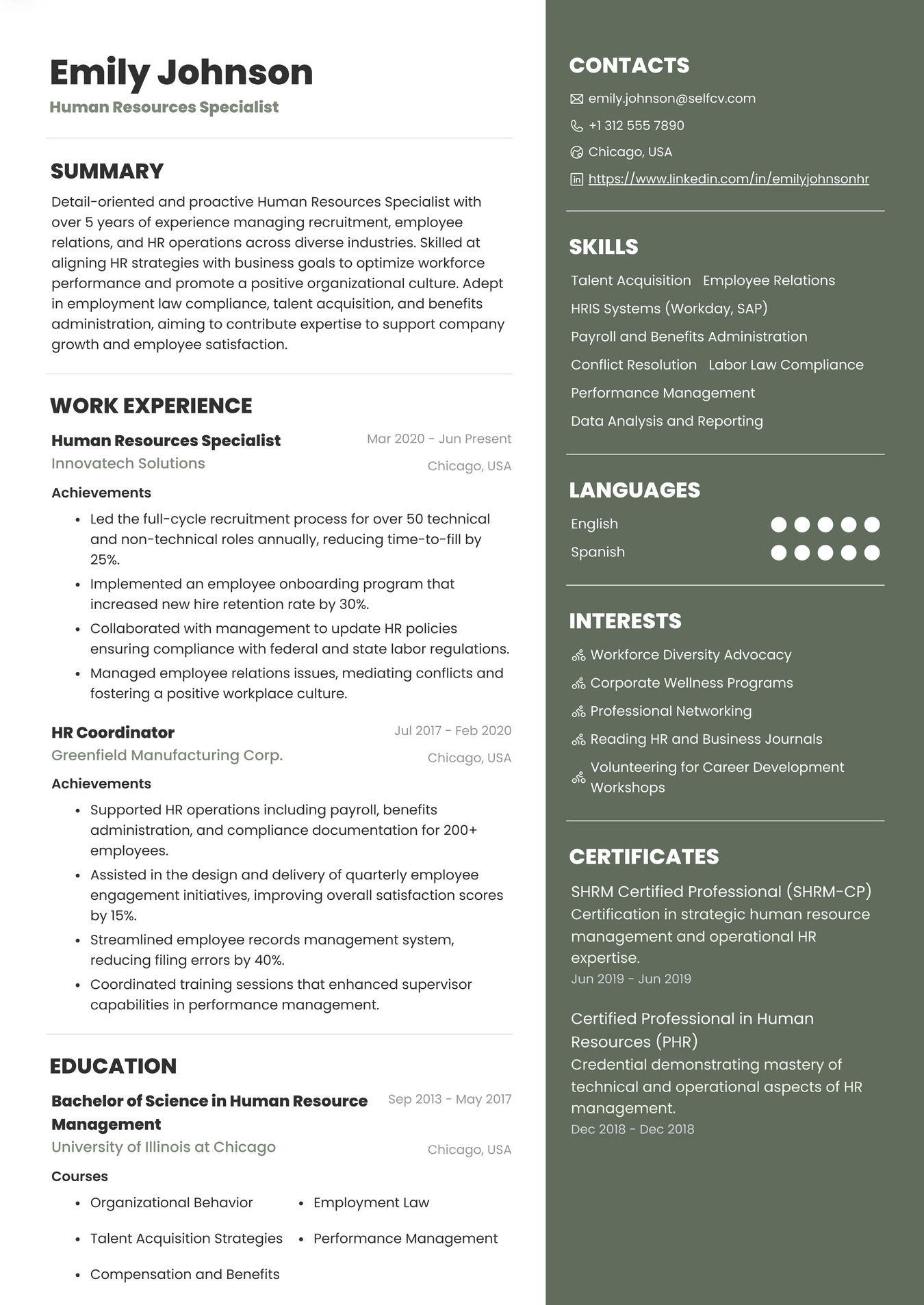 Human Resources Specialist