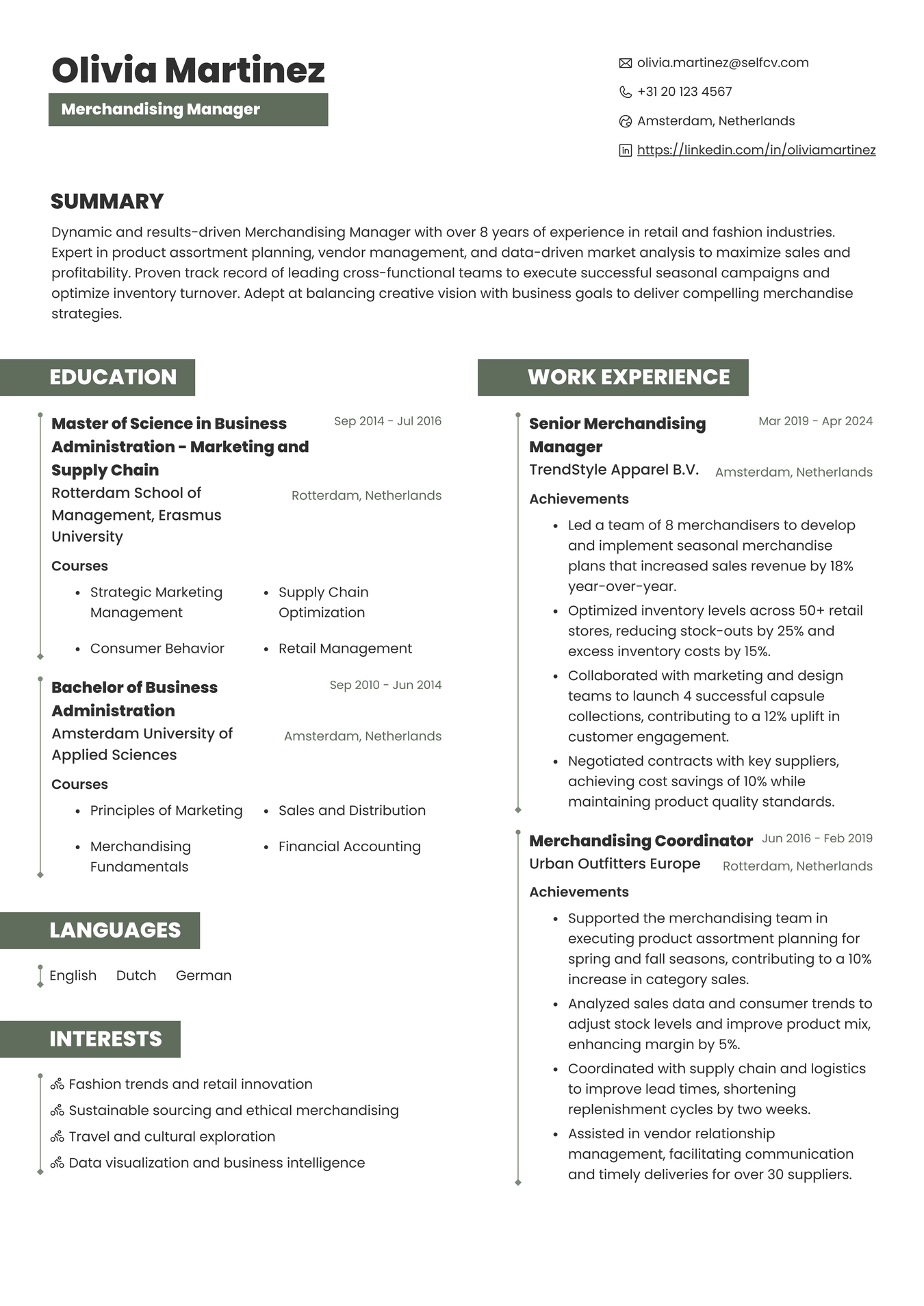 Merchandising Manager