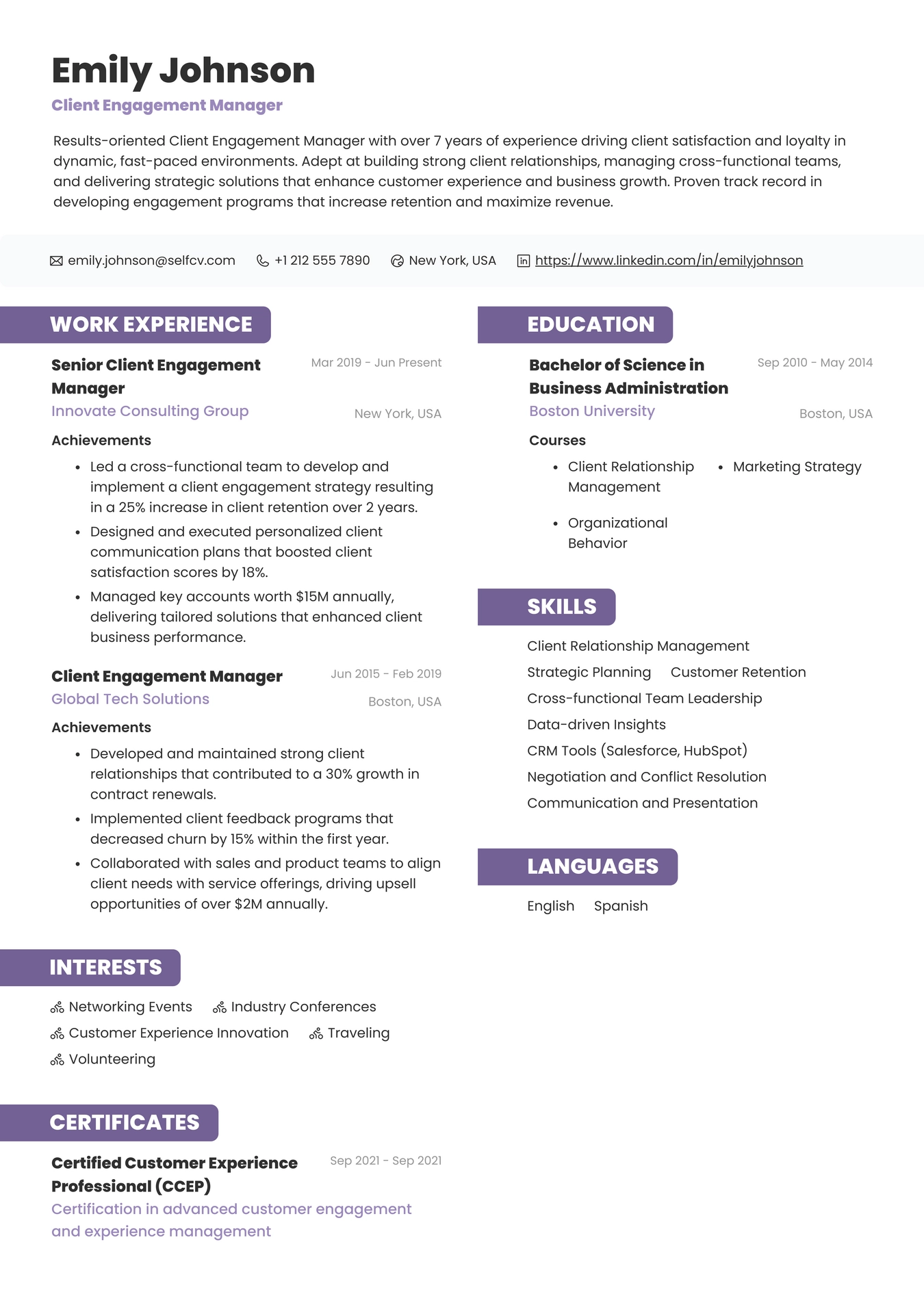 Client Engagement Manager