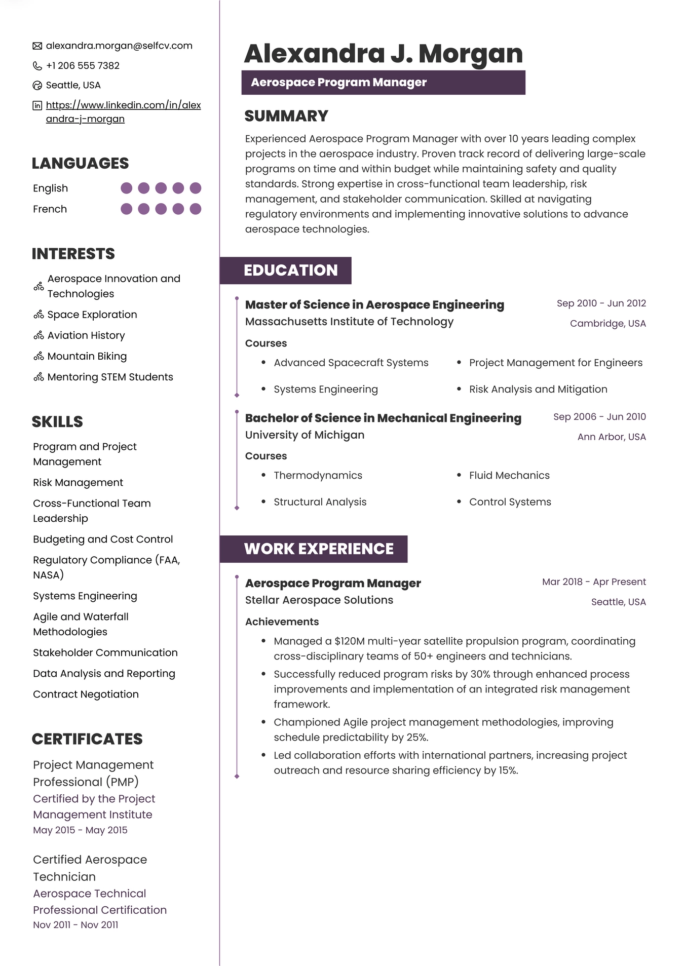 Aerospace Program Manager