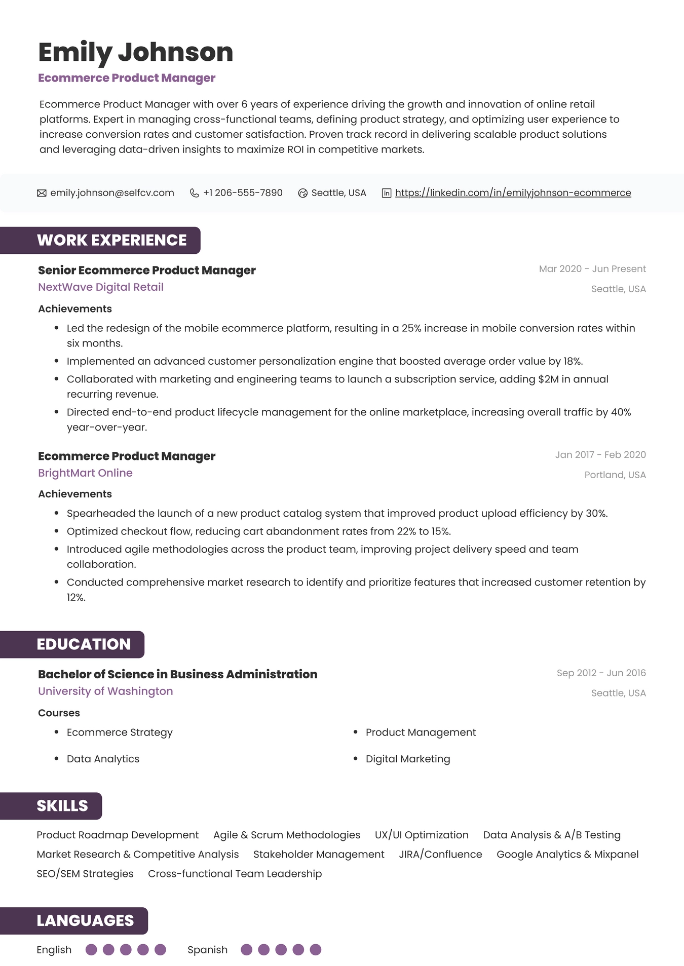 Ecommerce Product Manager