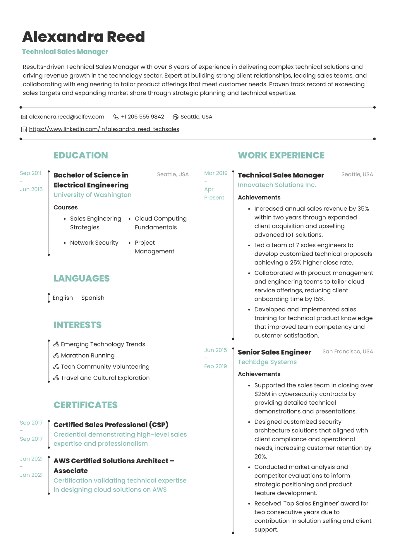 Technical Sales Manager