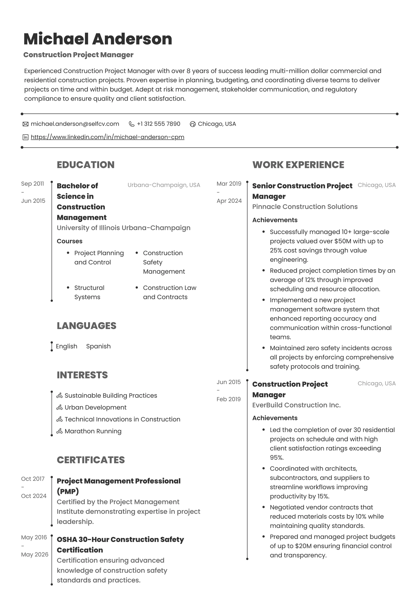 Construction Project Manager