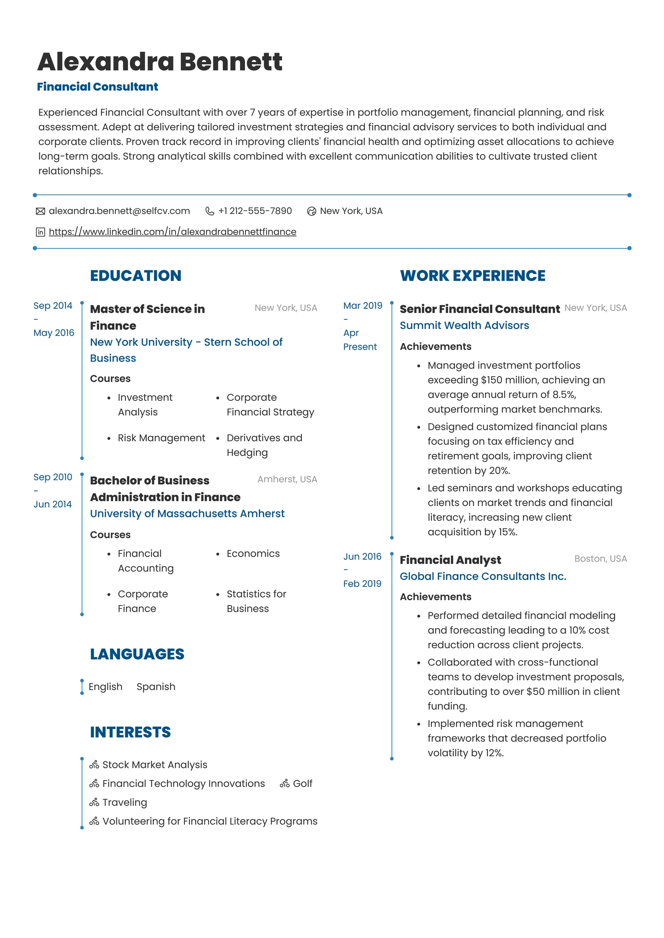 Financial Consultant