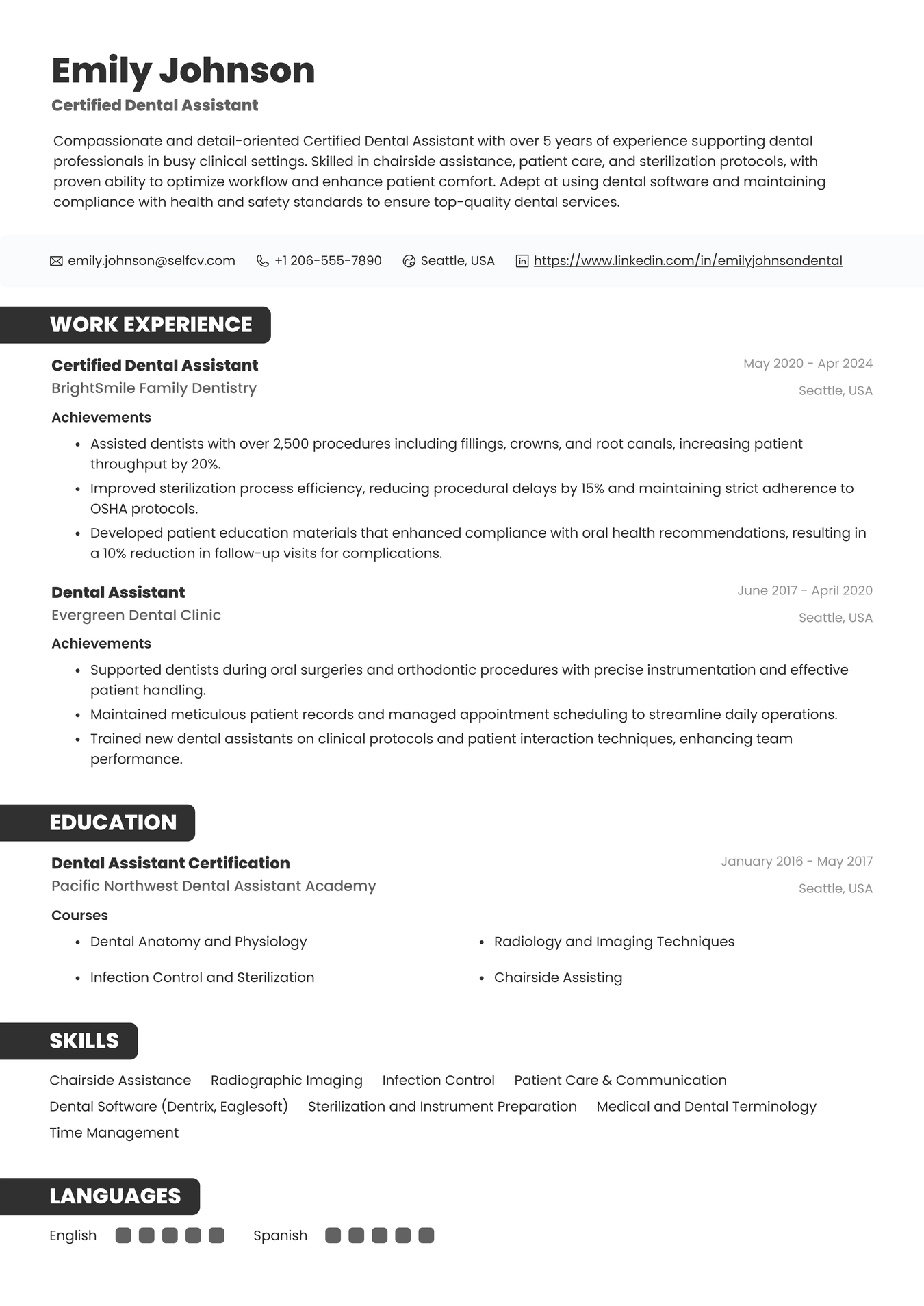 Certified Dental Assistant