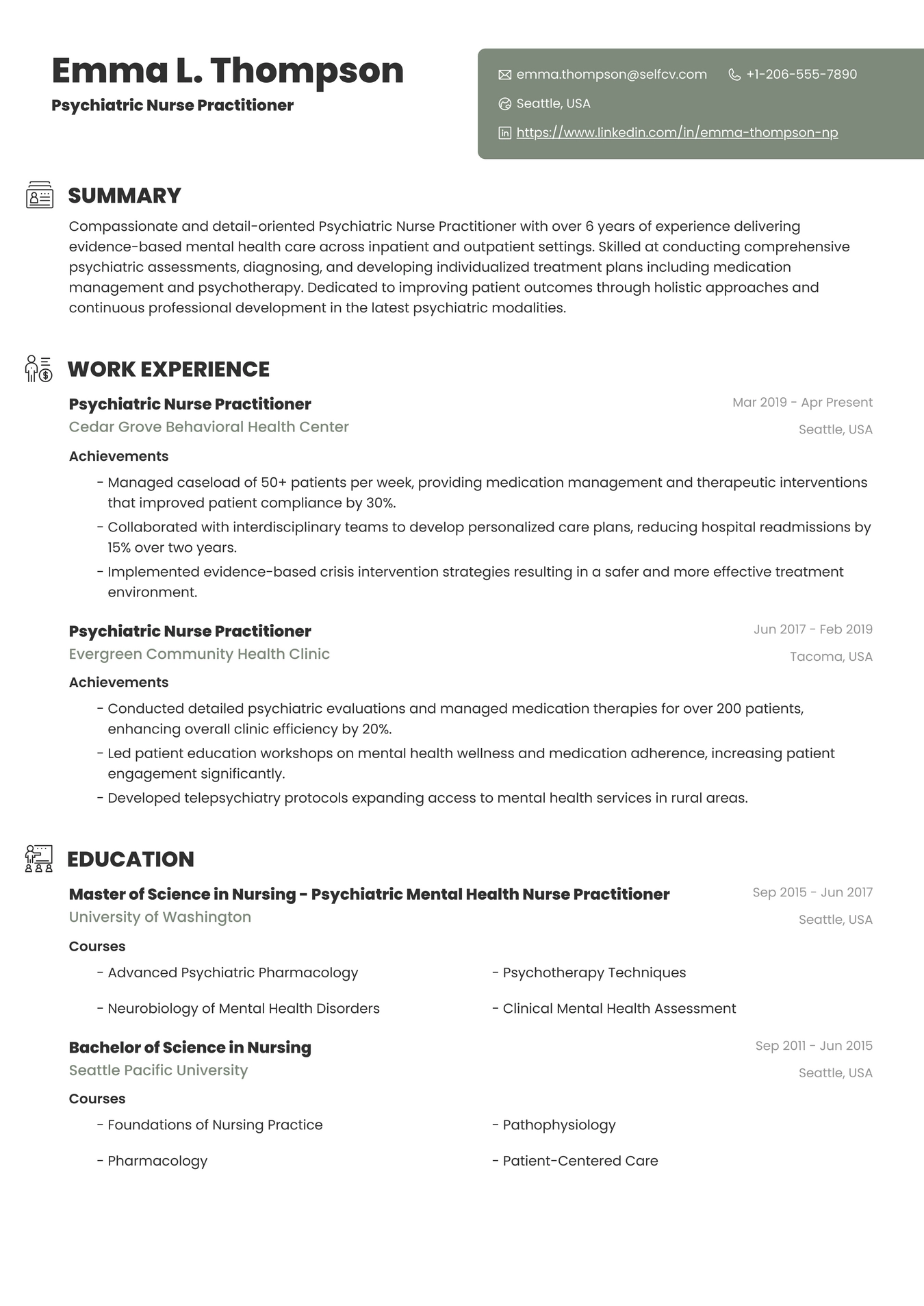 Psychiatric Nurse Practitioner