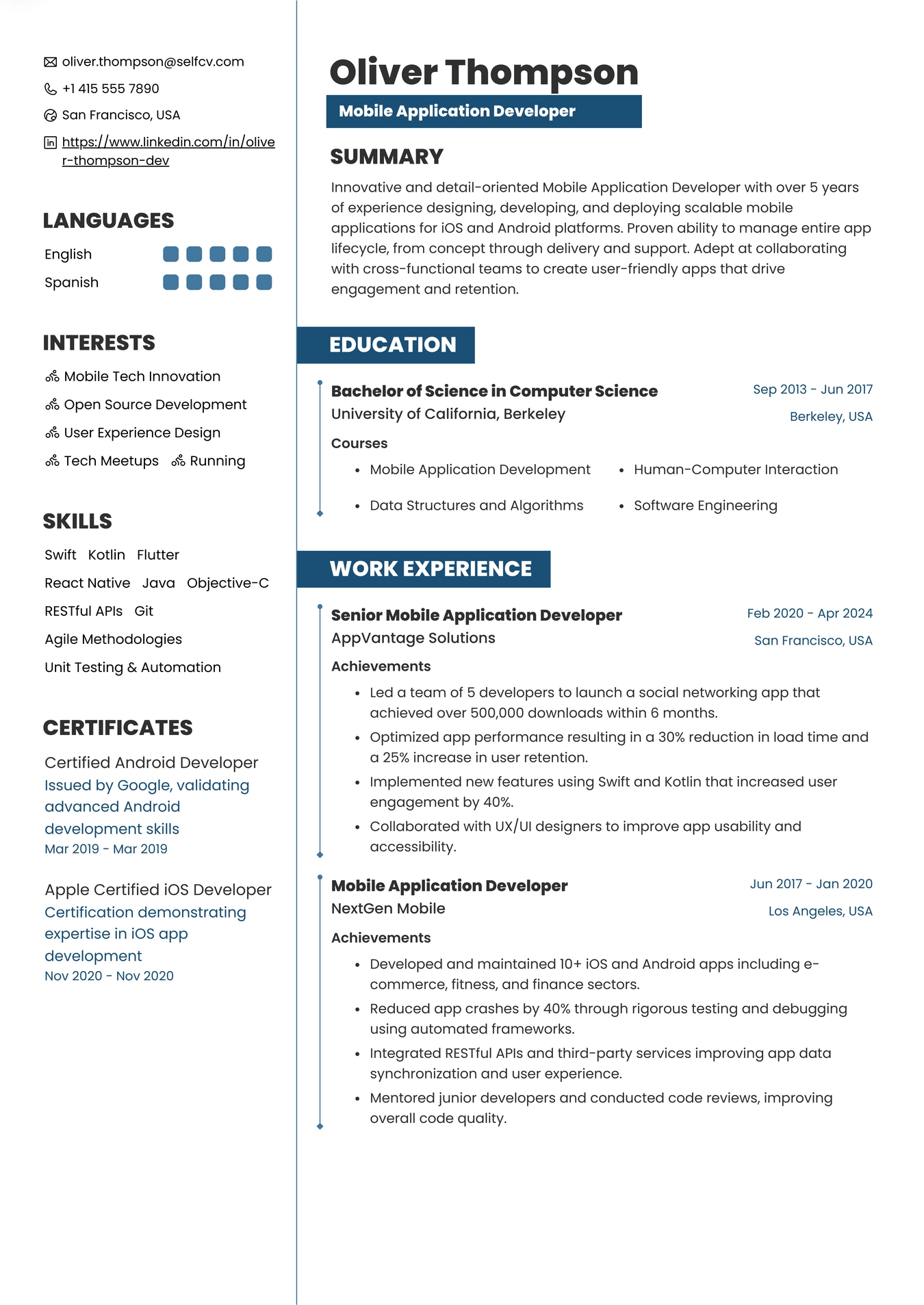 Mobile Application Developer