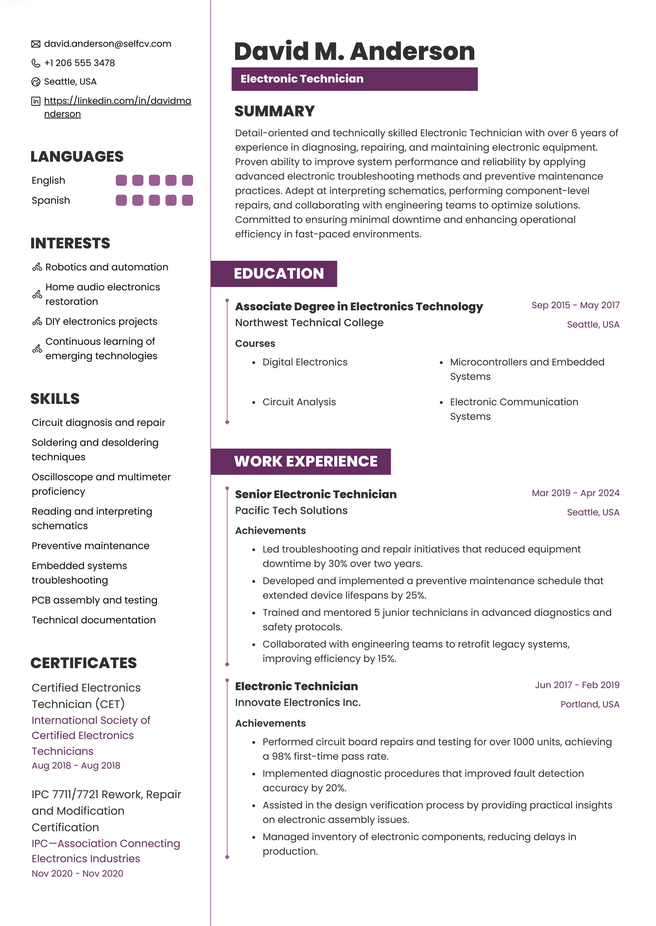 Electronic Technician