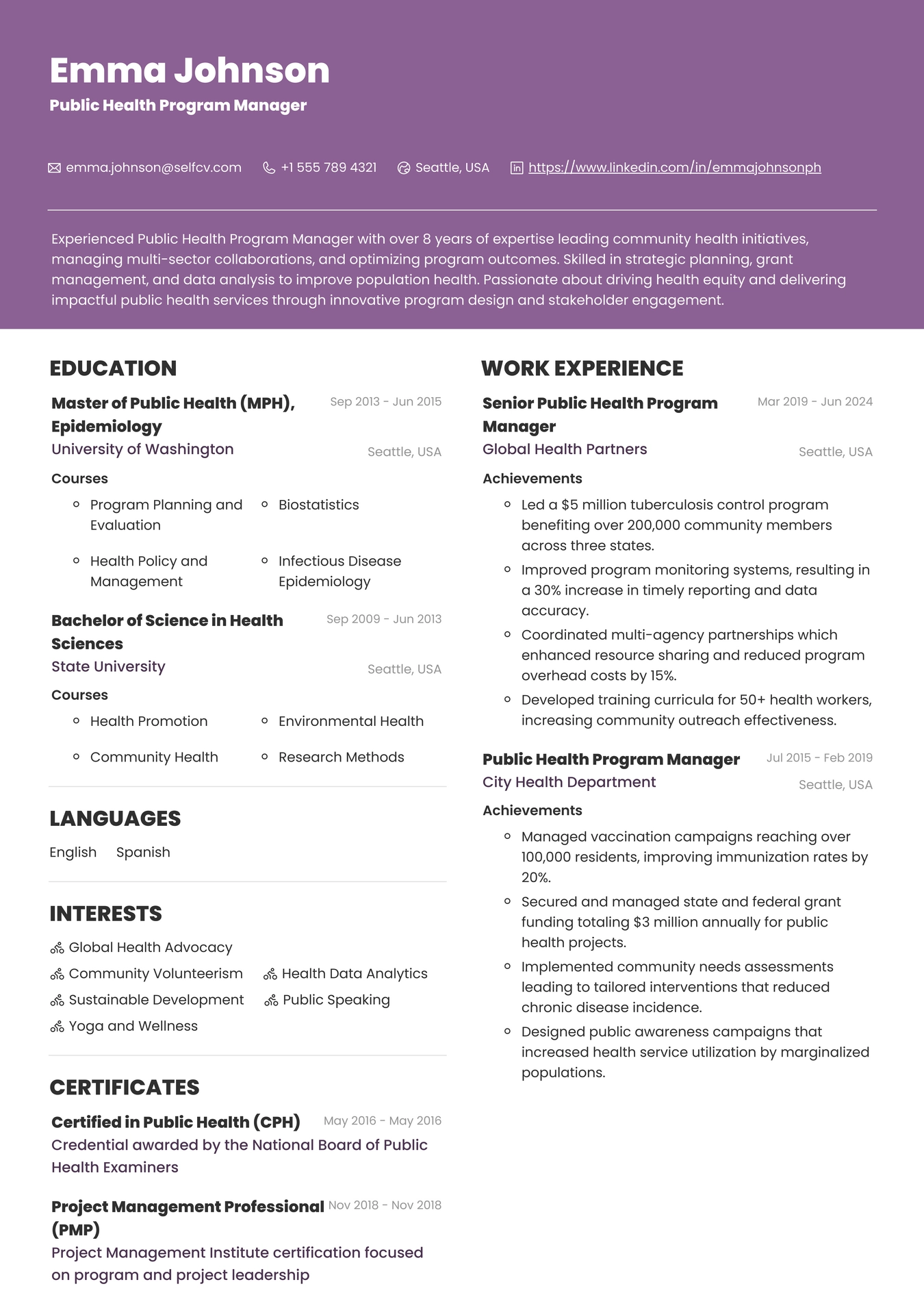 Public Health Program Manager