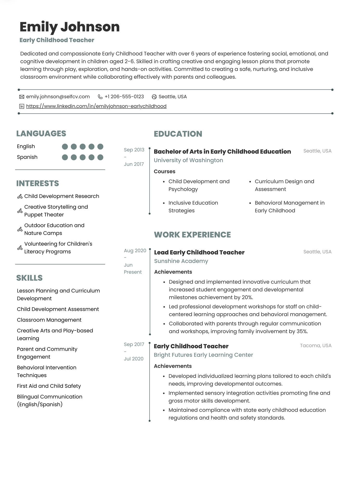 Early Childhood Teacher