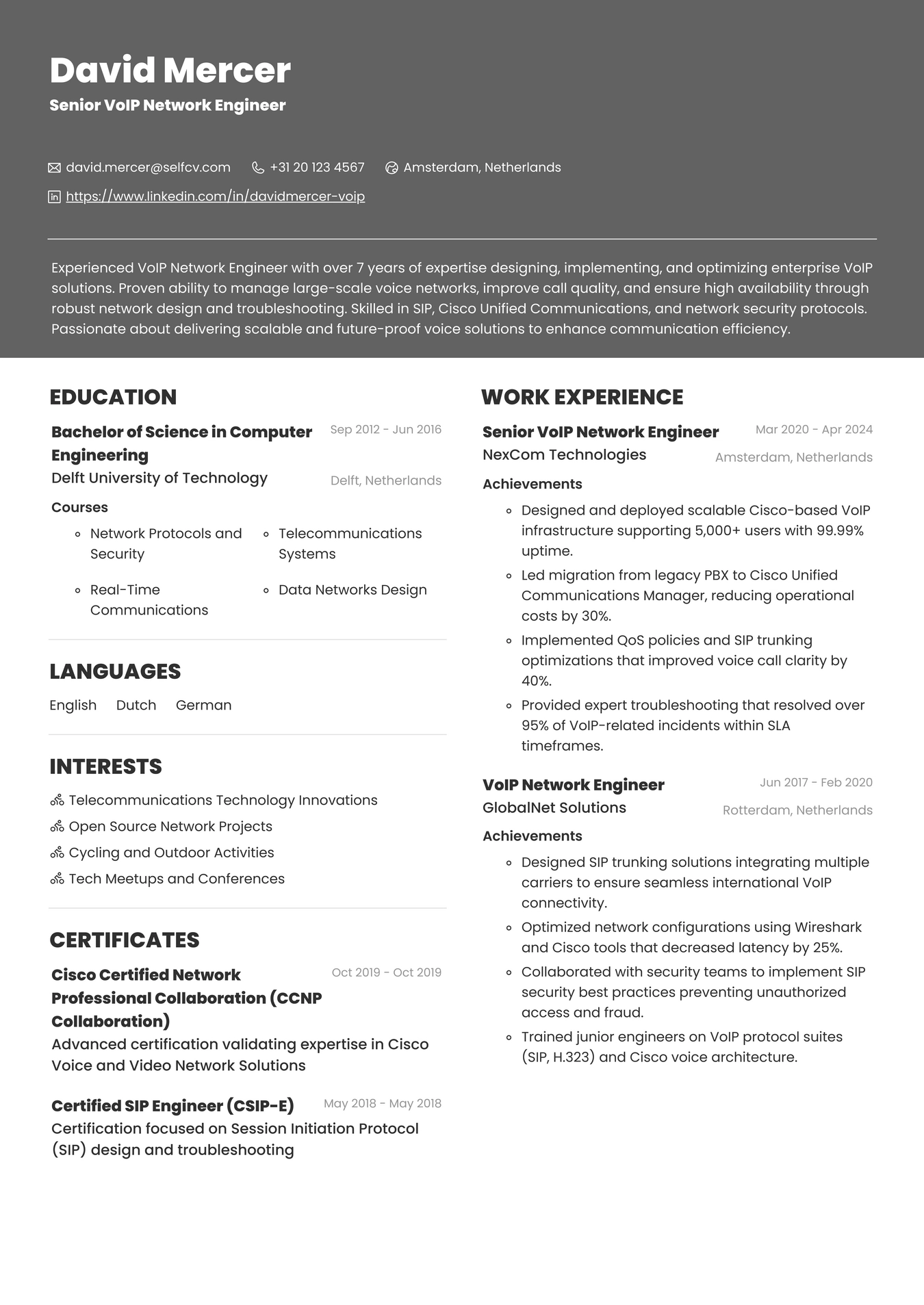 VoIP Network Engineer