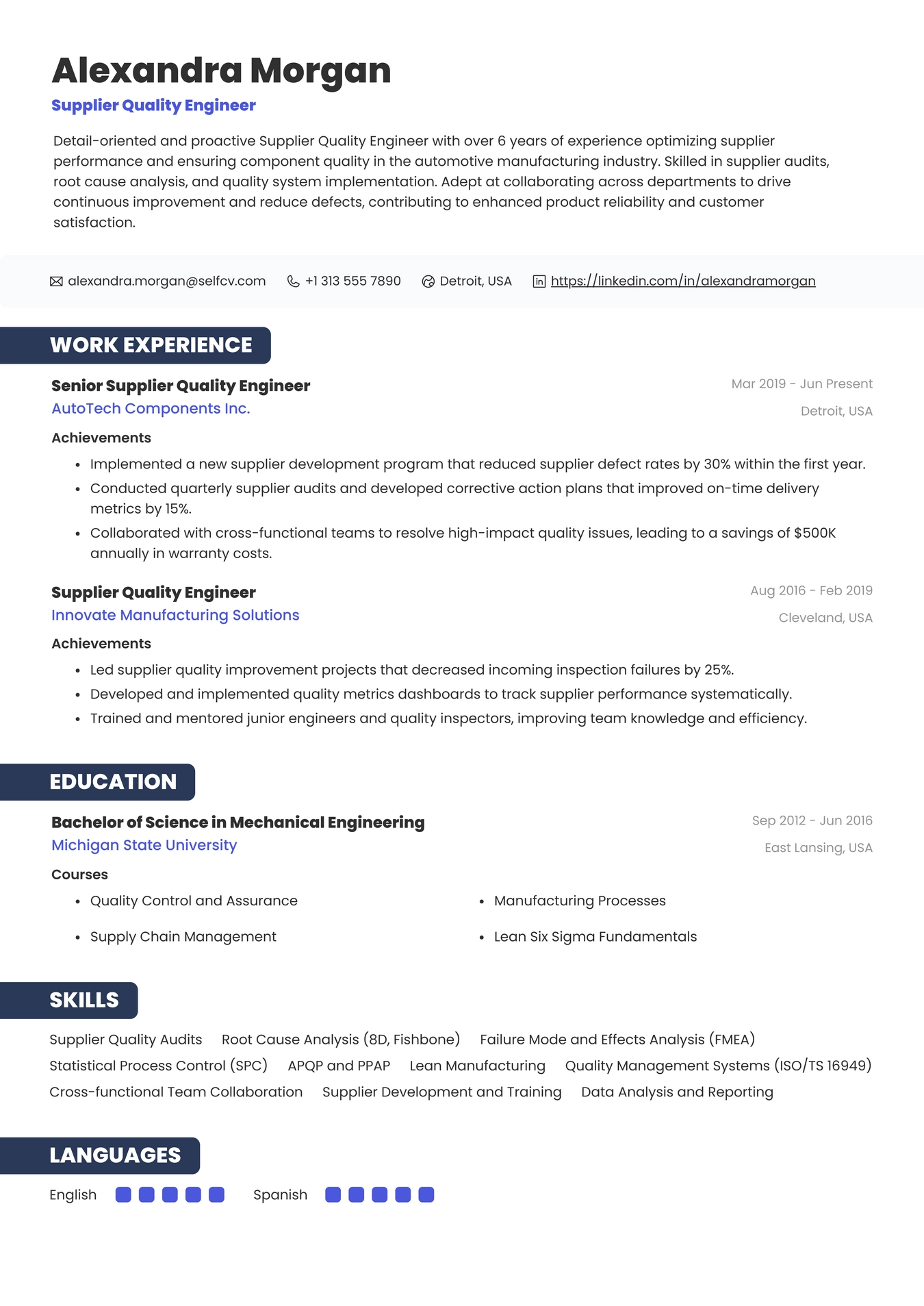 Supplier Quality Engineer