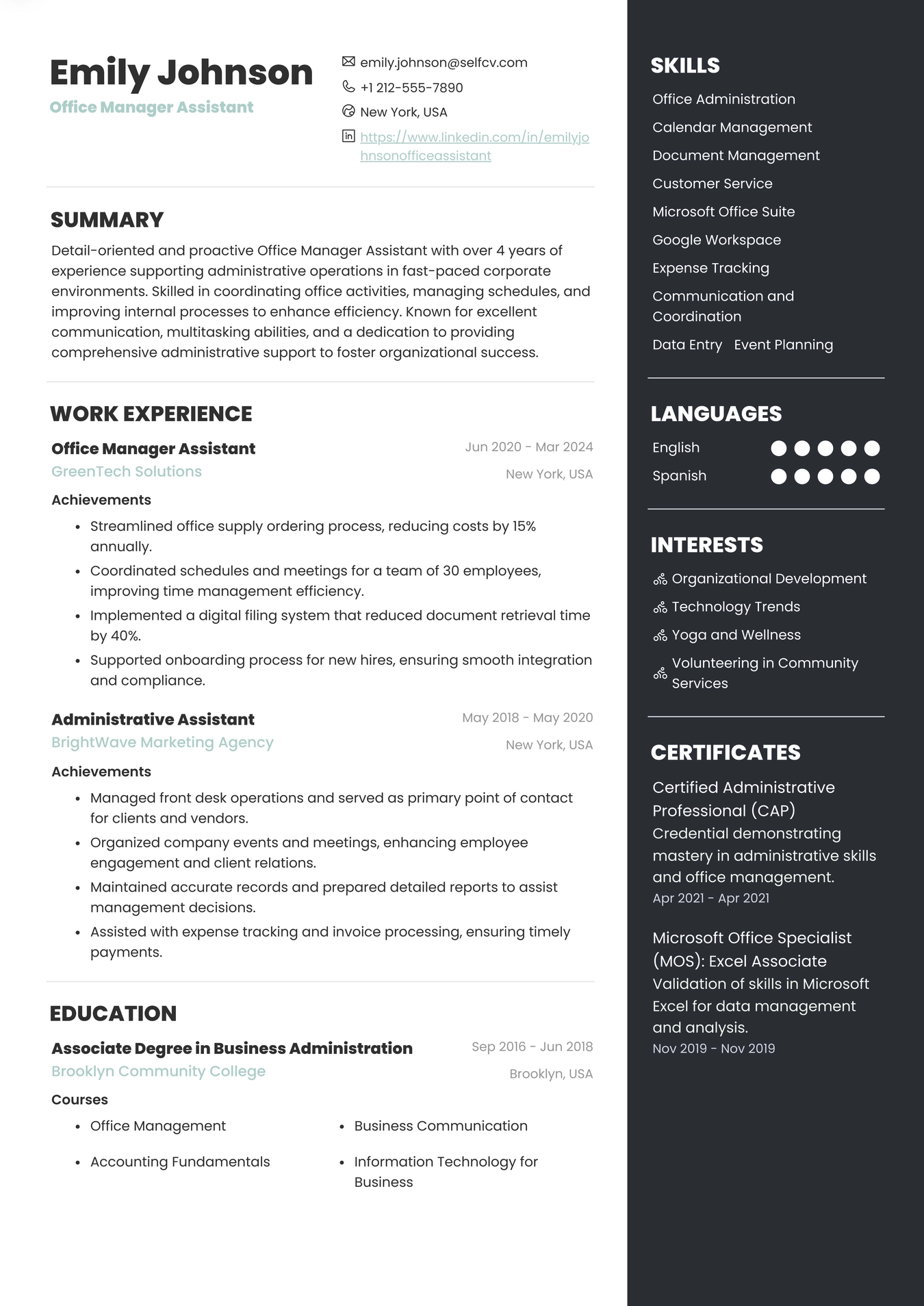 Office Manager Assistant