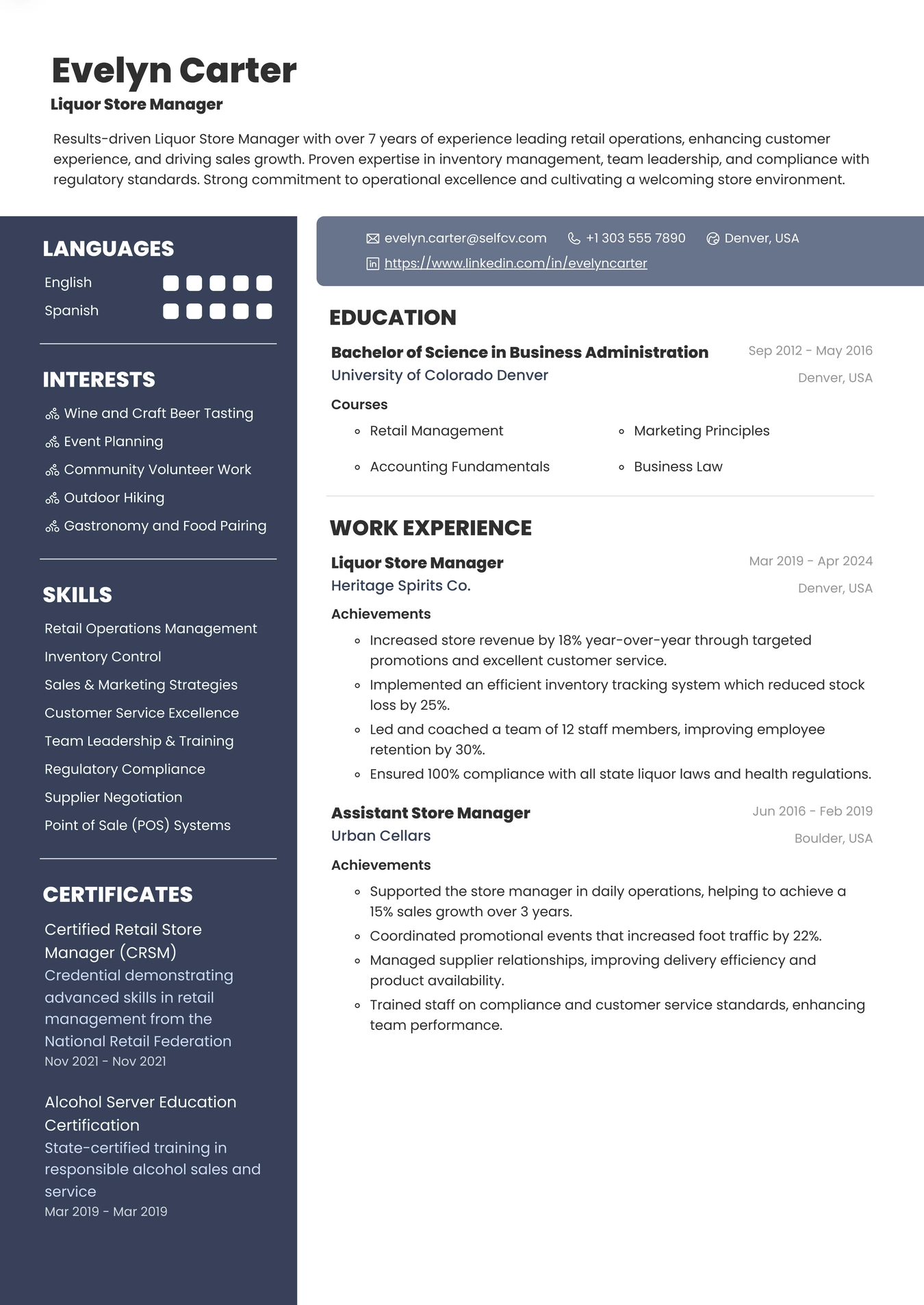 Liquor Store Manager