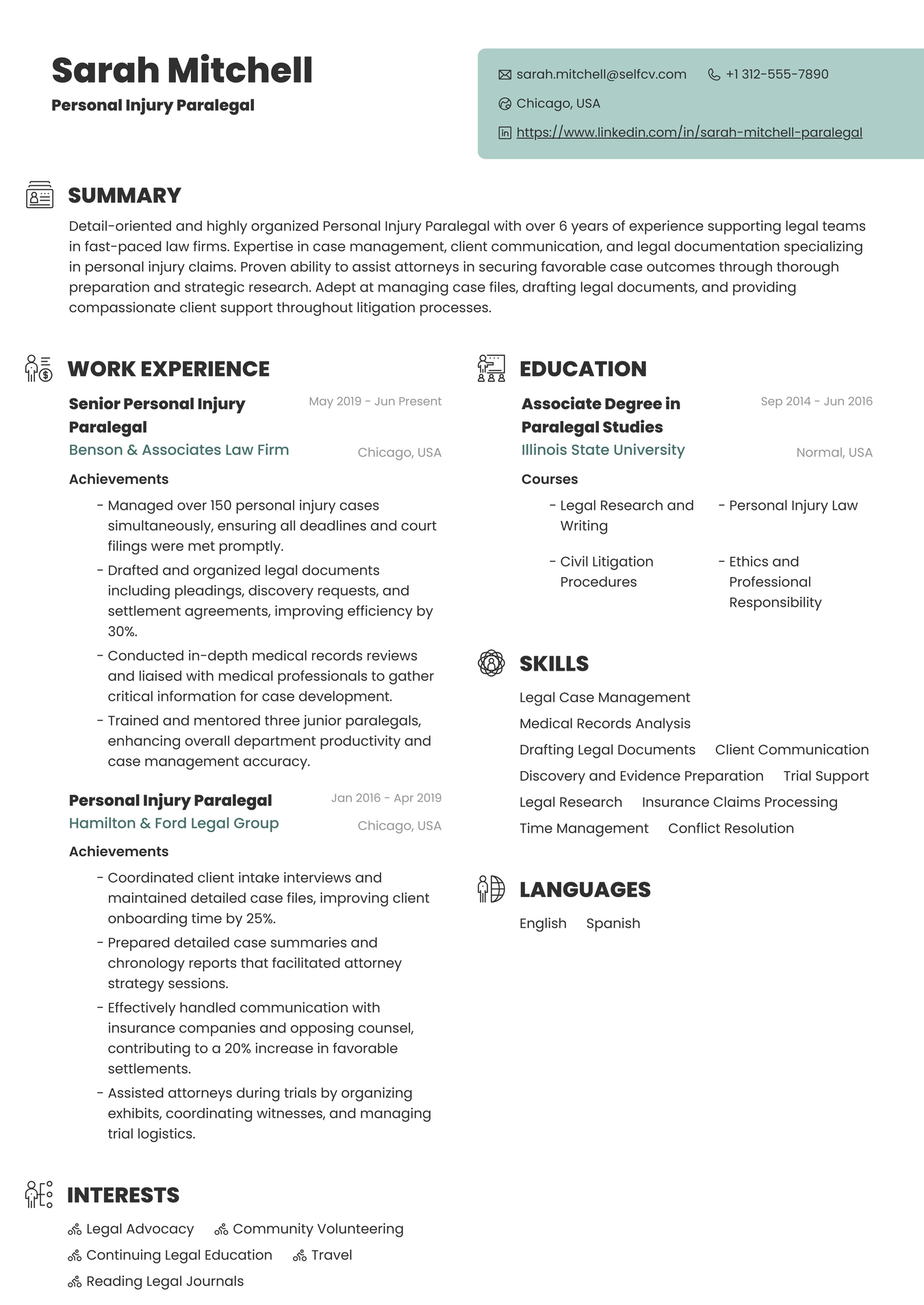 Personal Injury Paralegal