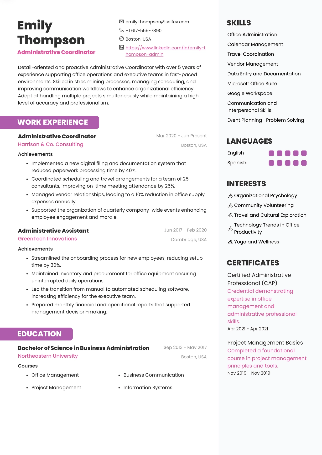 Administrative Coordinator