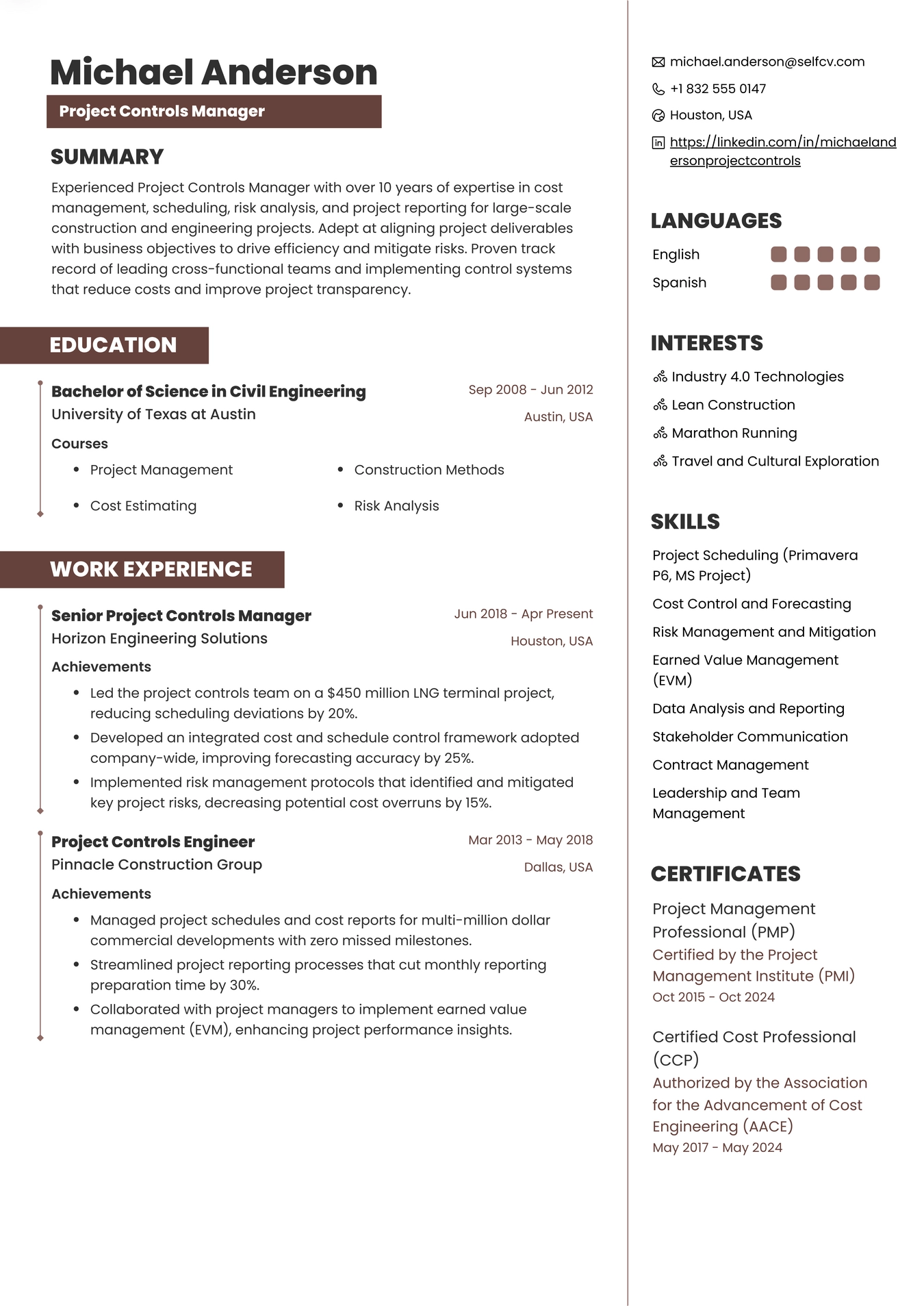 Project Controls Manager