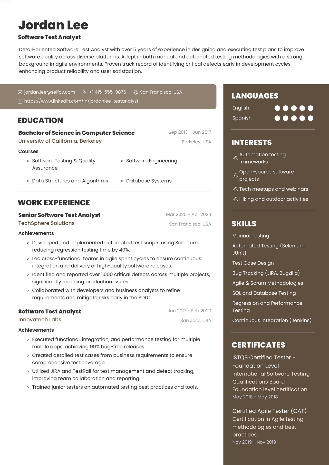 Software Test Analyst