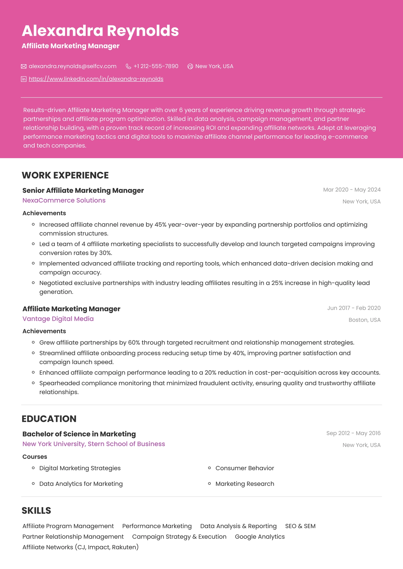 Affiliate Marketing Manager