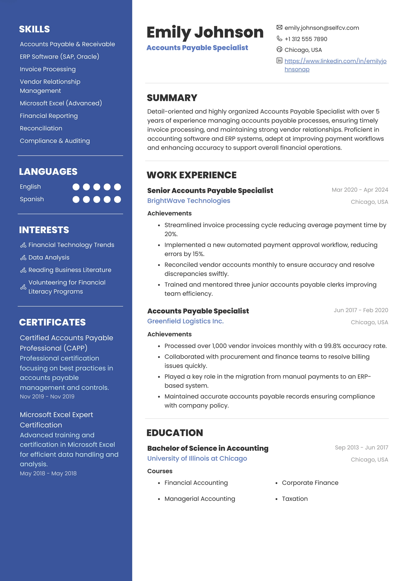 Accounts Payable Specialist