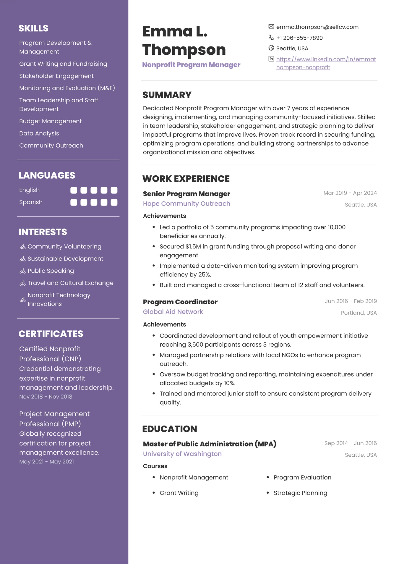 Nonprofit Program Manager