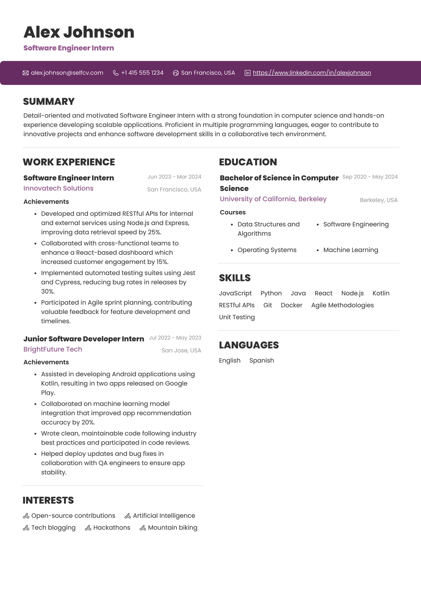 Software Engineer Intern