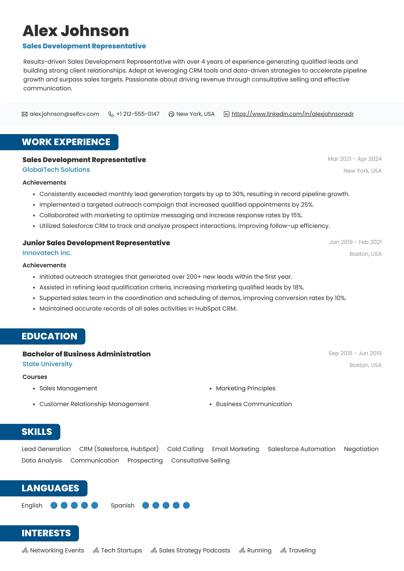 Sales Development Representative