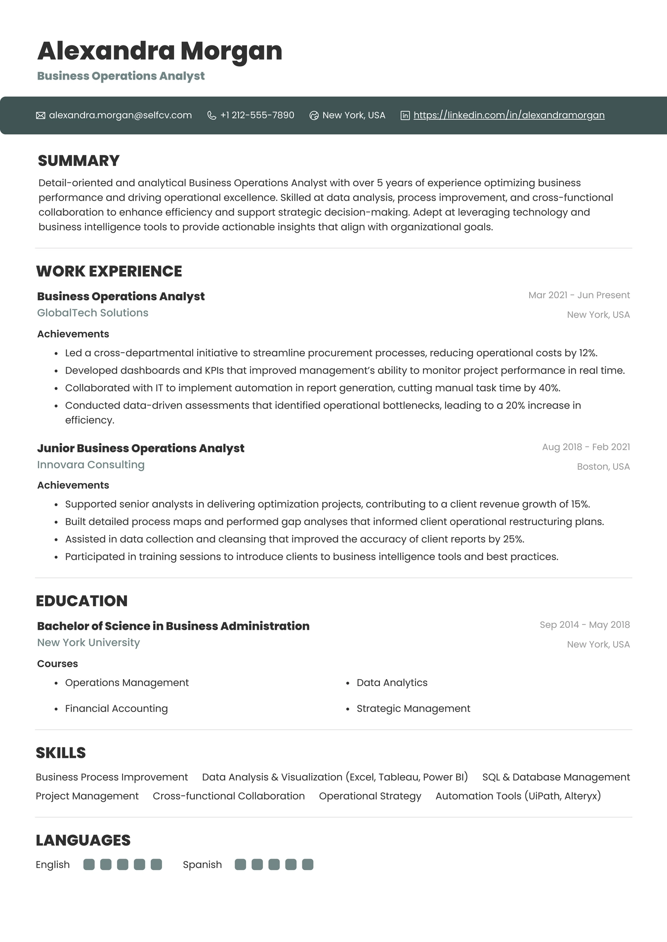 Business Operations Analyst