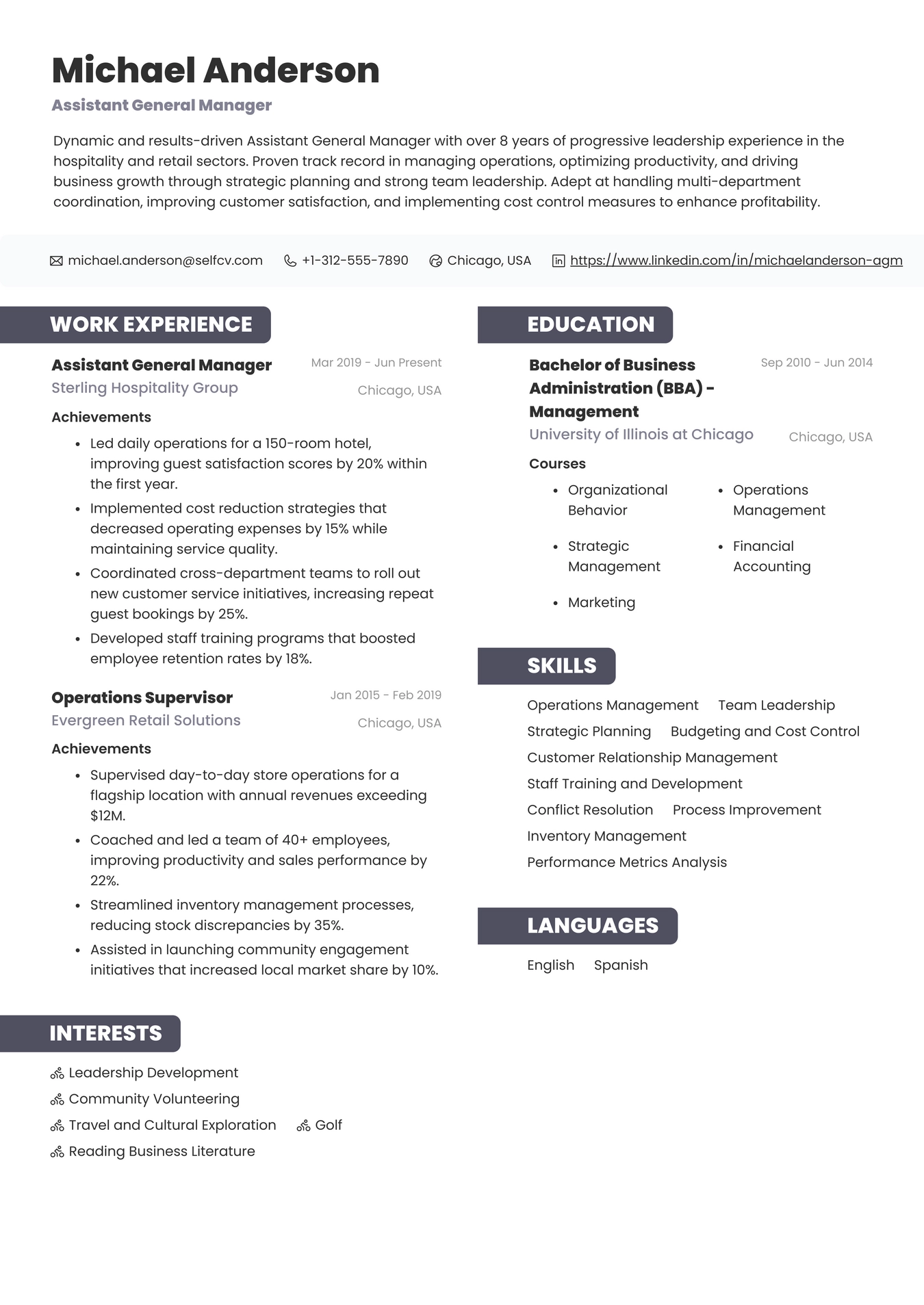 Assistant General Manager