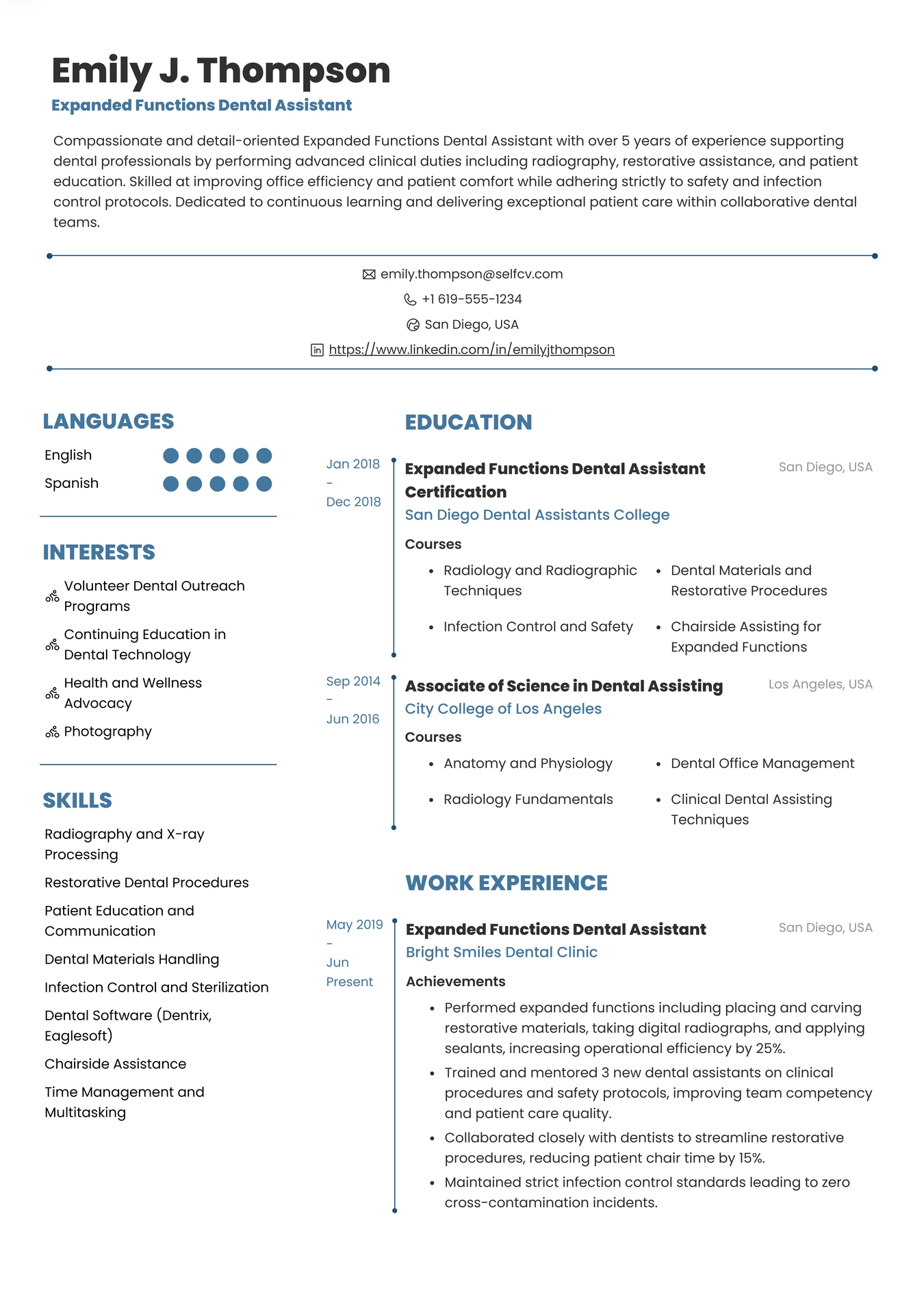 Expanded Functions Dental Assistant