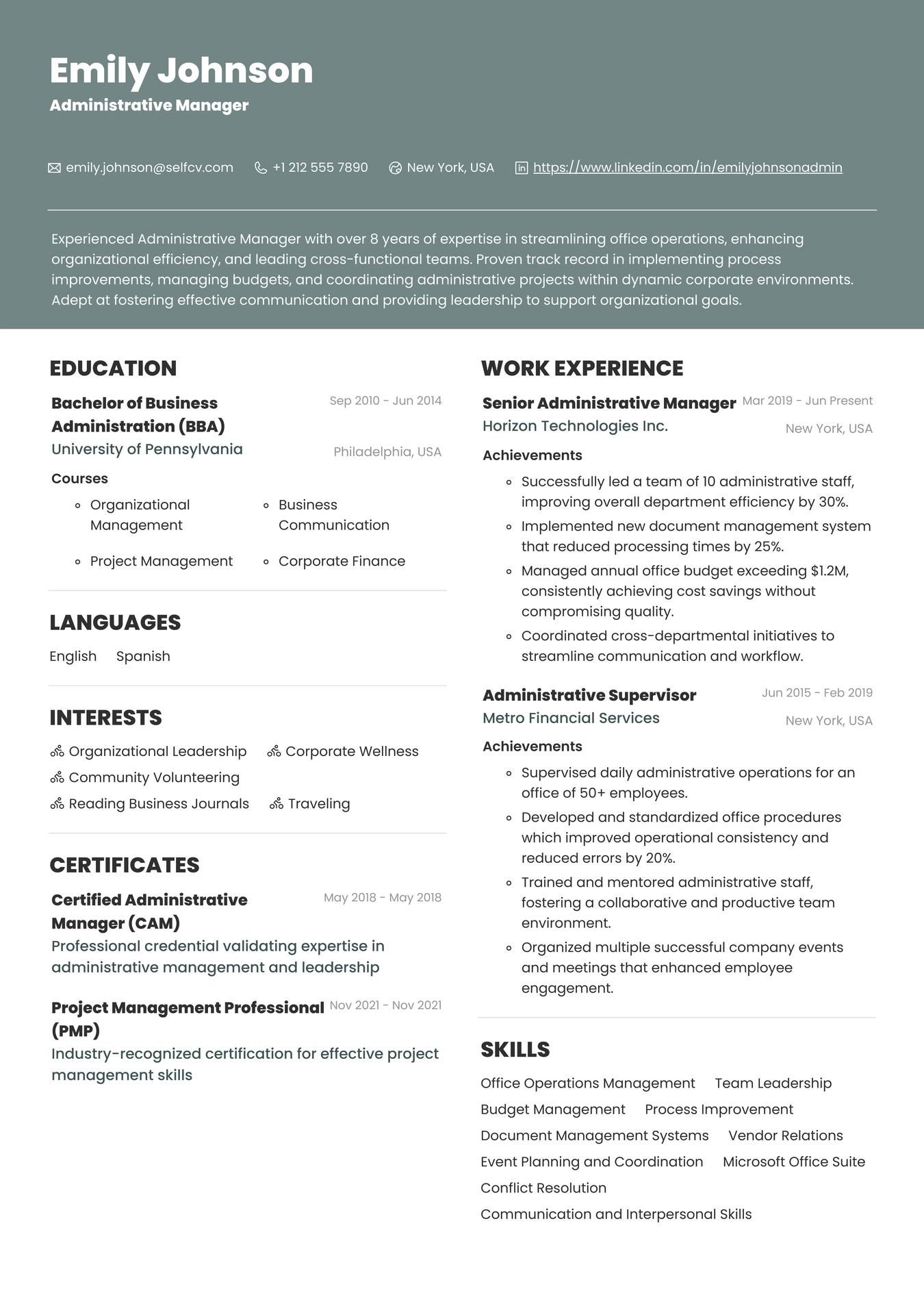 Administrative Manager