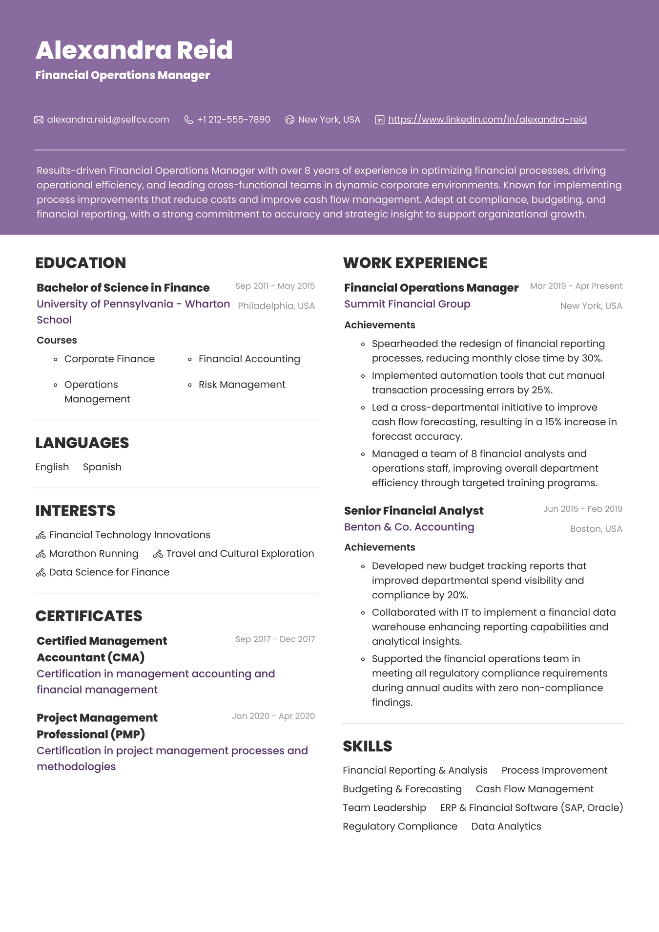 Financial Operations Manager