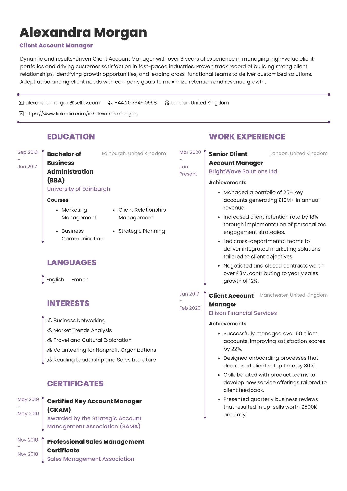 Client Account Manager