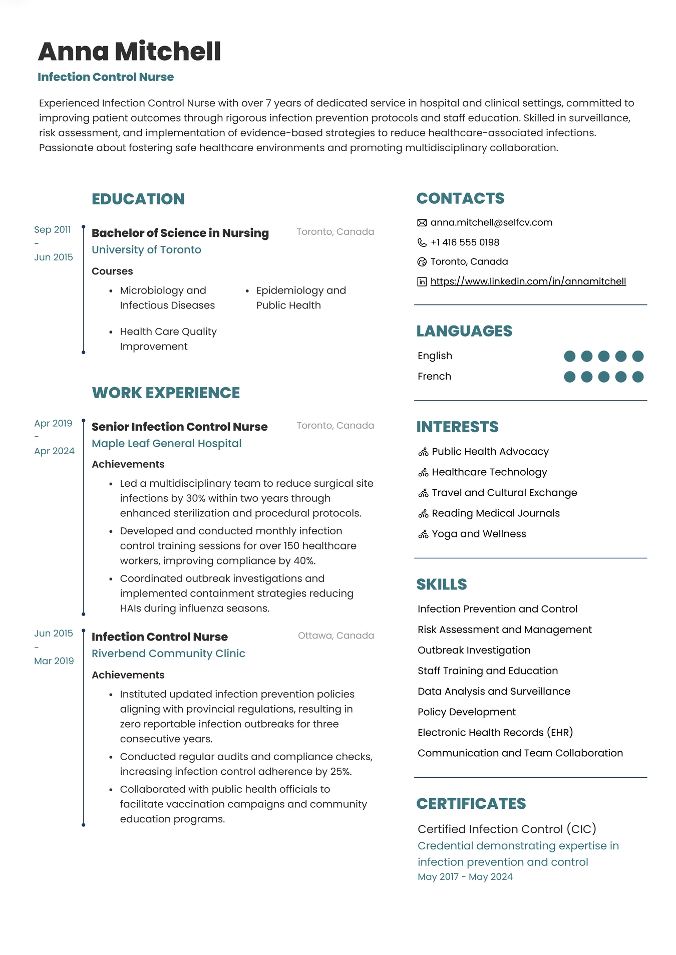 Infection Control Nurse