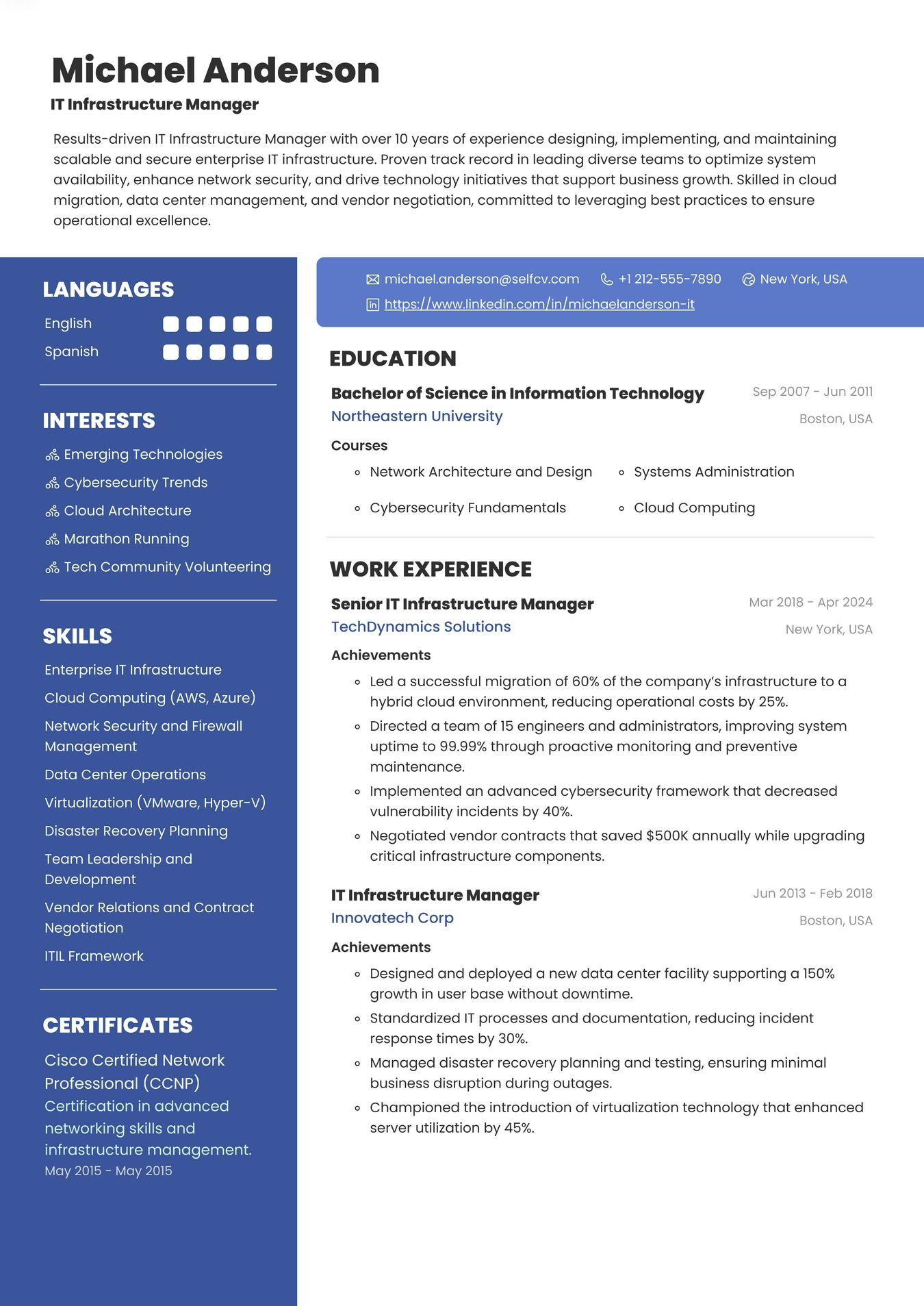 IT Infrastructure Manager