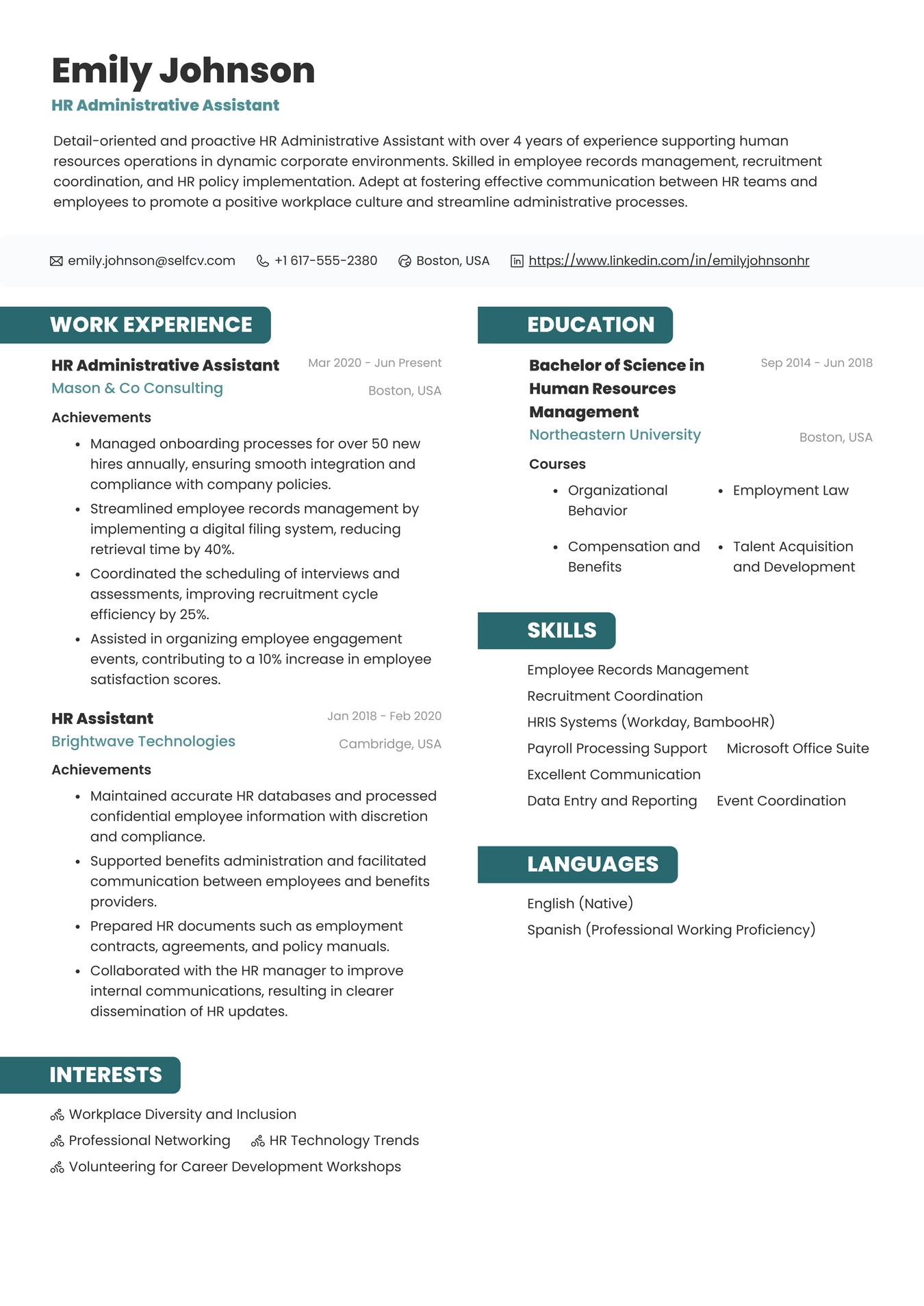 HR Administrative Assistant