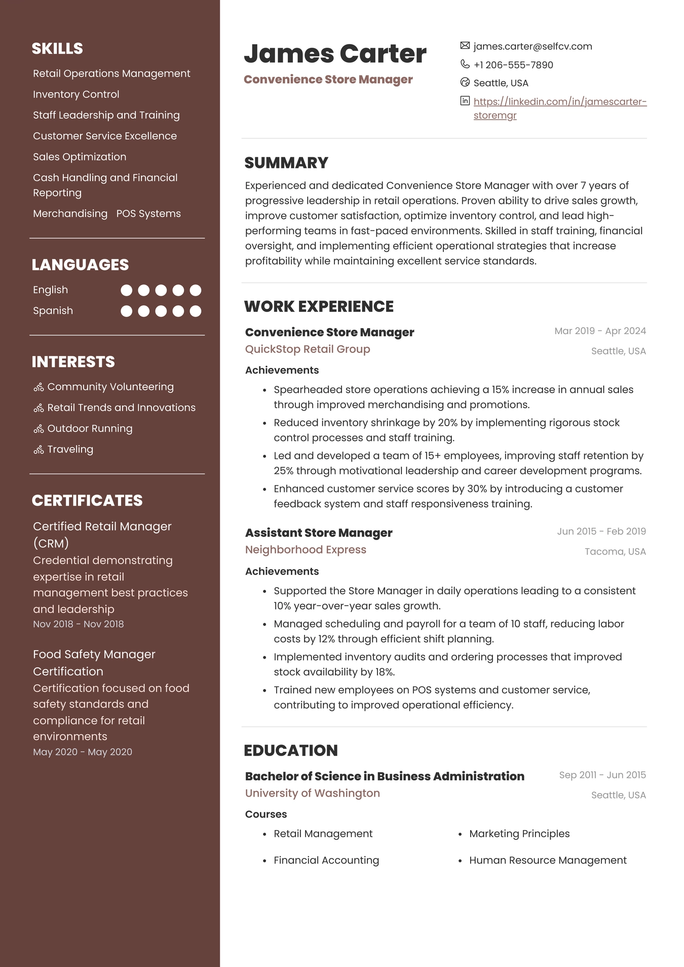 Convenience Store Manager