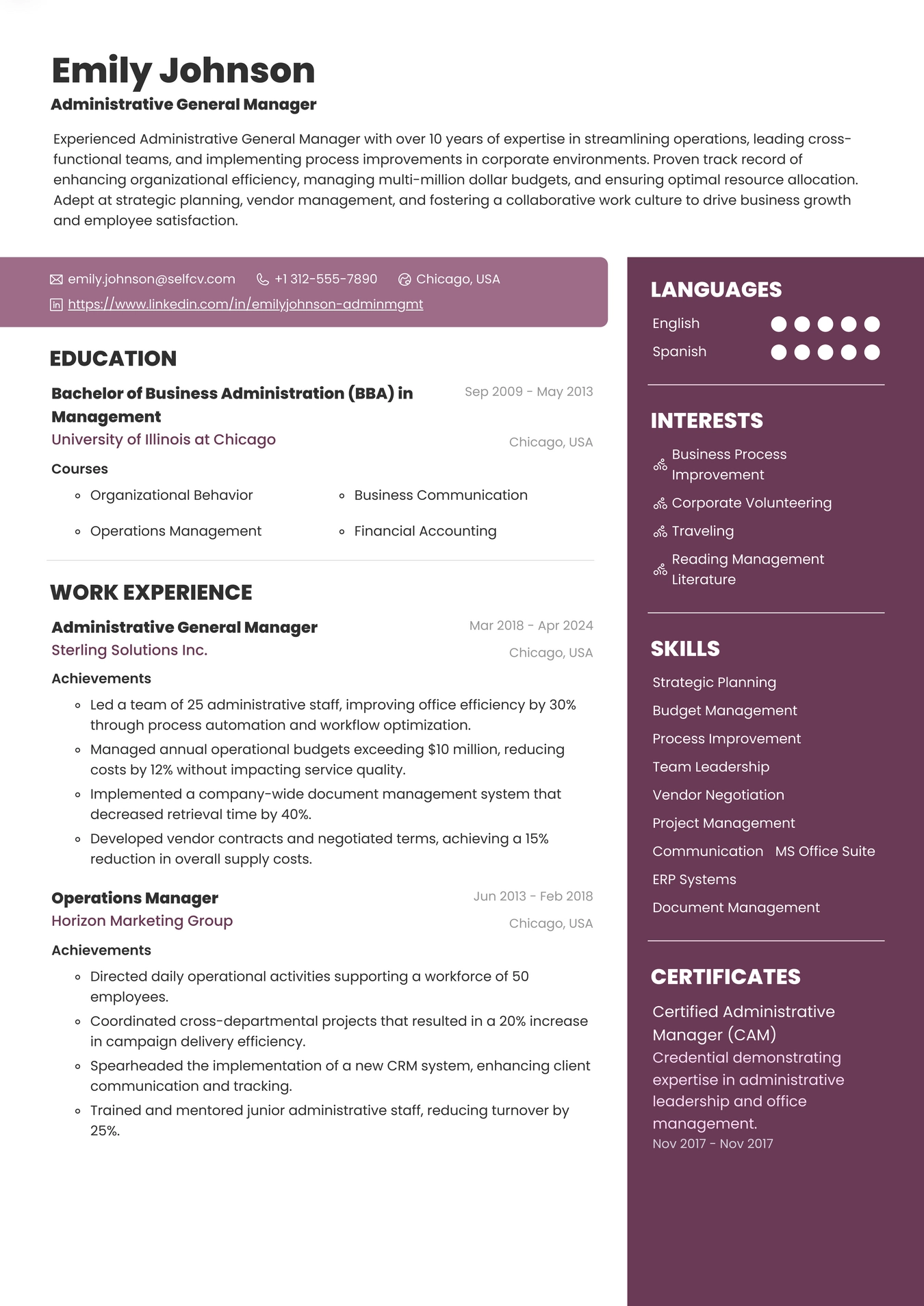 Administrative General Manager