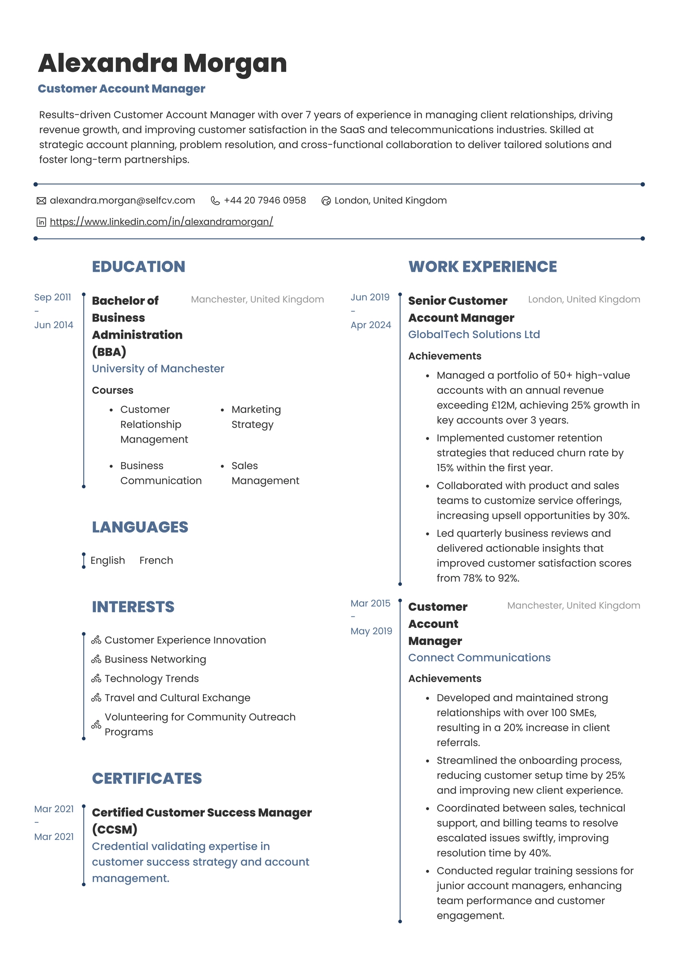 Customer Account Manager