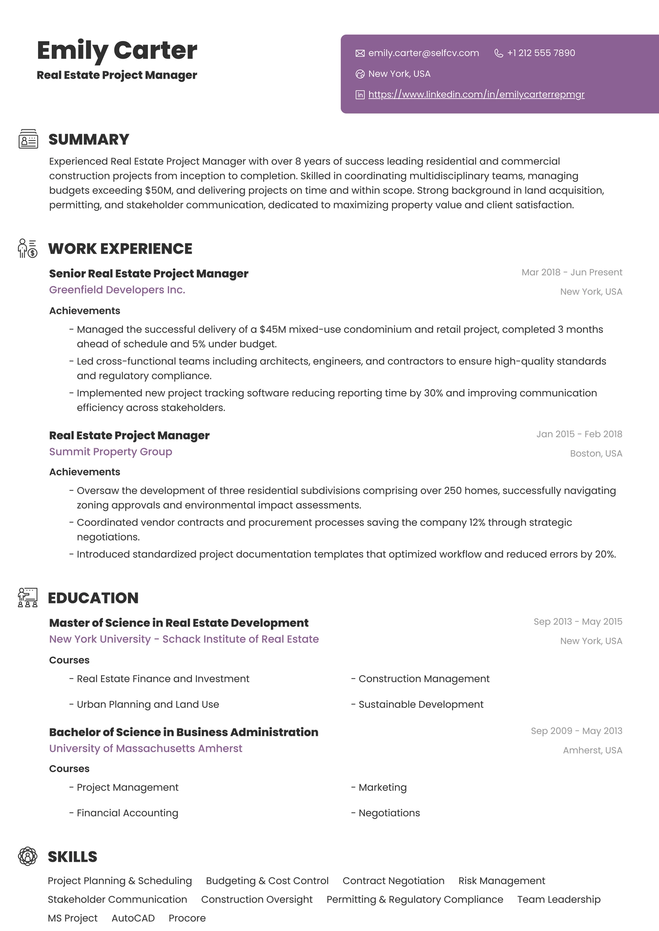 Real Estate Project Manager