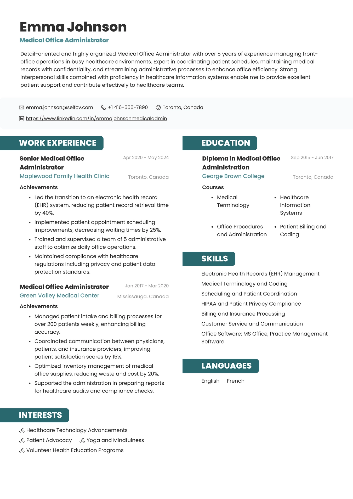 Medical Office Administrator