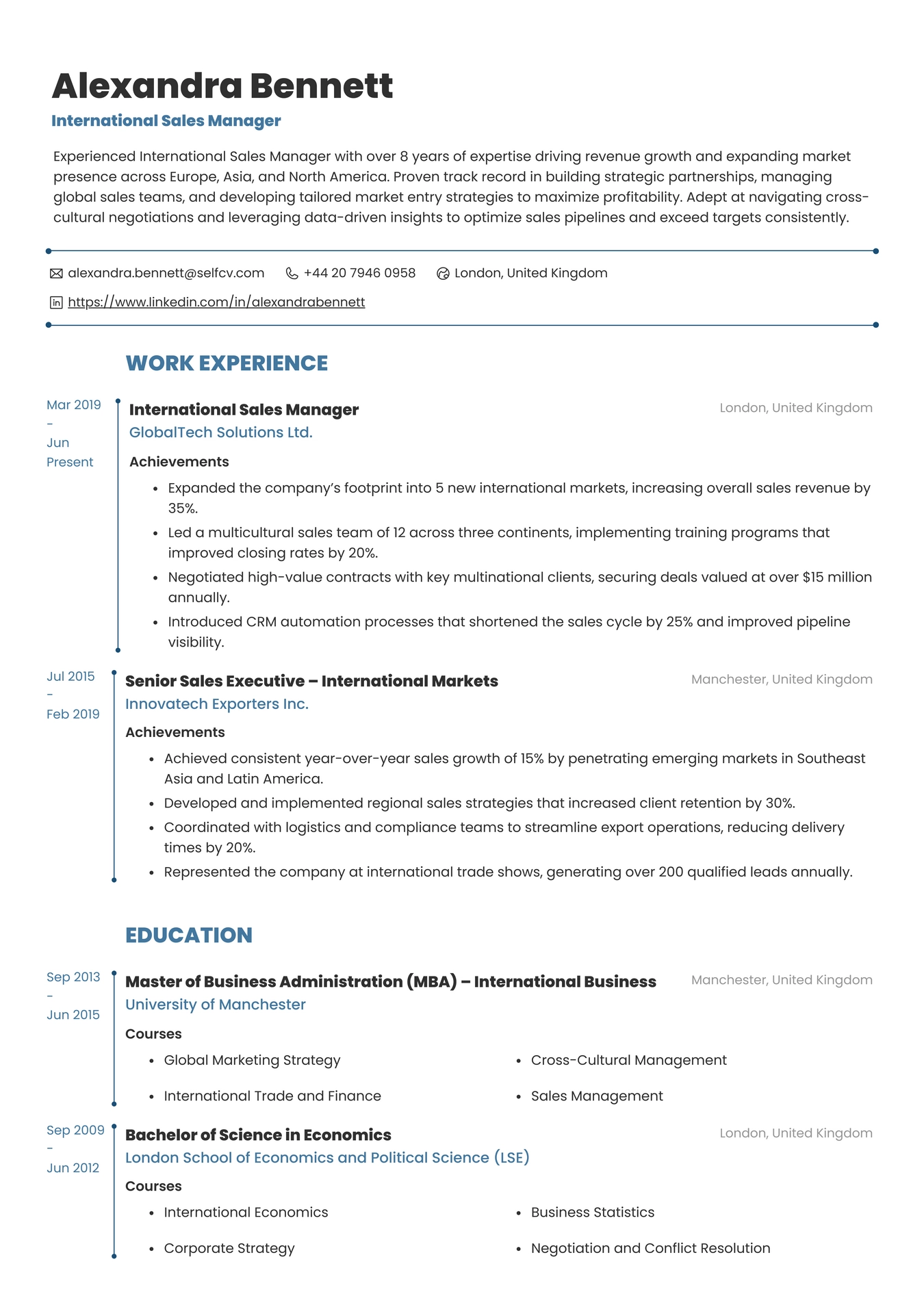 International Sales Manager